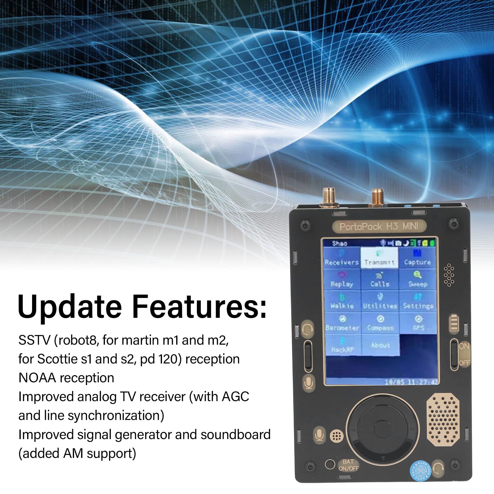 Portable SDR Transceiver 1MHz-6GHz with 3.2