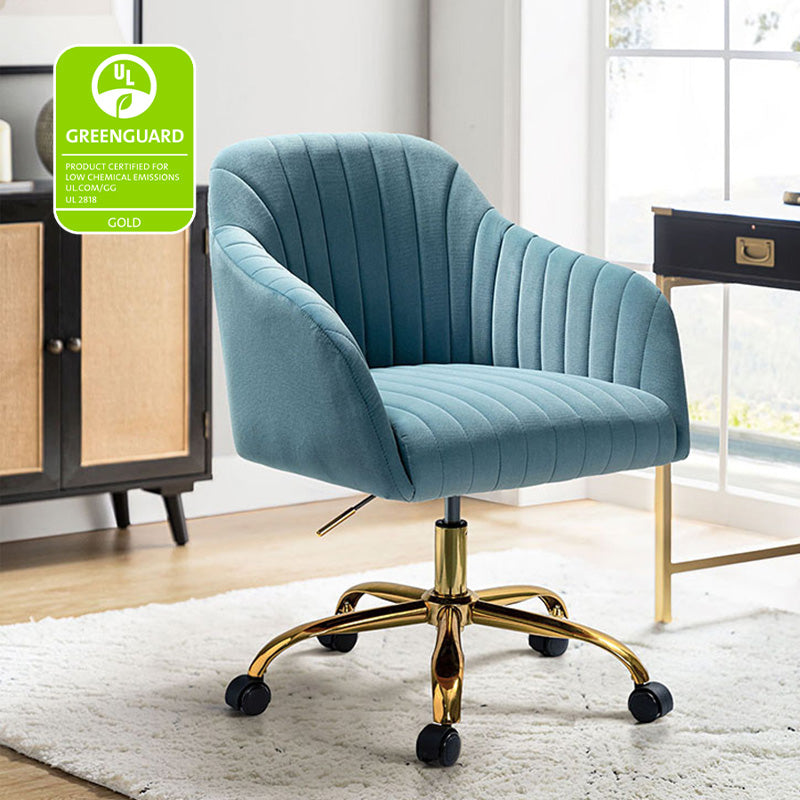 Luxury Velvet Office Chair - Ergonomic Desk Chair with Adjustable Height for Home & Workspace - Perfect for Remote Work, Gaming & Study