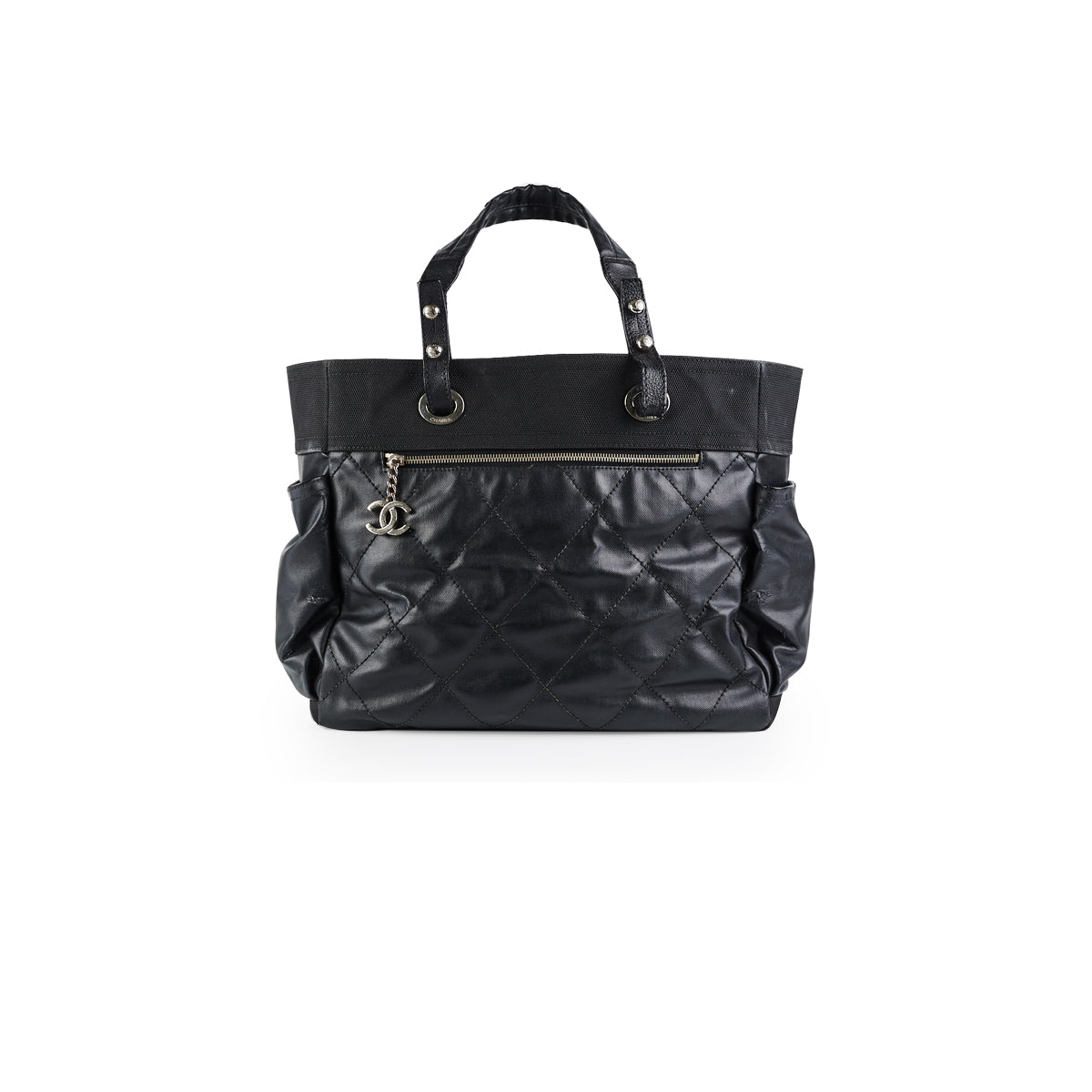 Chanel Biarritz GM Tote Bag - Luxury Leather Handbag for Women, Designer Shoulder Bag with Double C Handles - Perfect for Work, Travel & Everyday Use