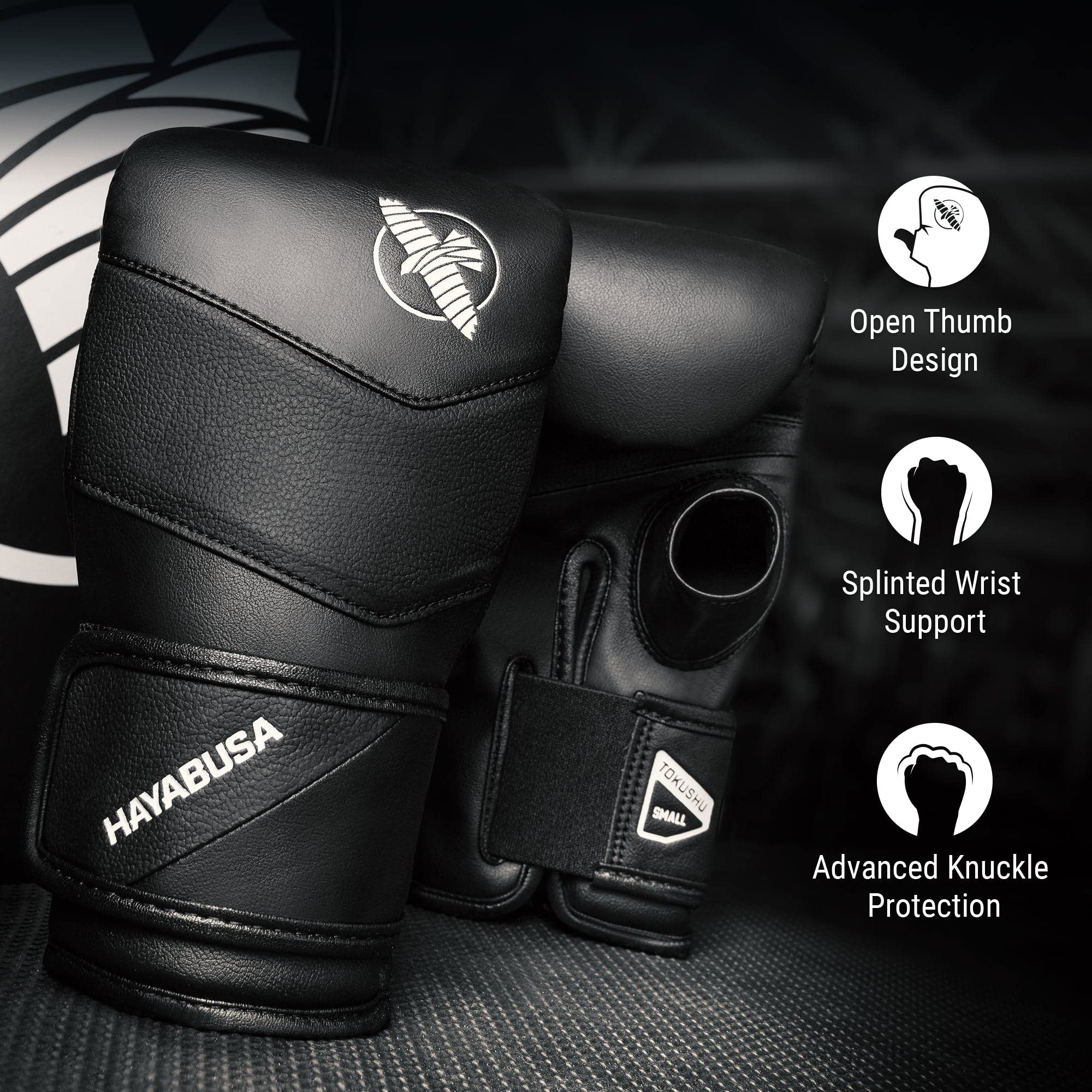 Hayabusa T3 Boxing Bag Gloves for Men & Women - Premium Training Gloves with Open Thumb Design for MMA, Kickboxing & Heavy Bag Workouts - Ideal for Gym, Home Training & Martial Arts Practice