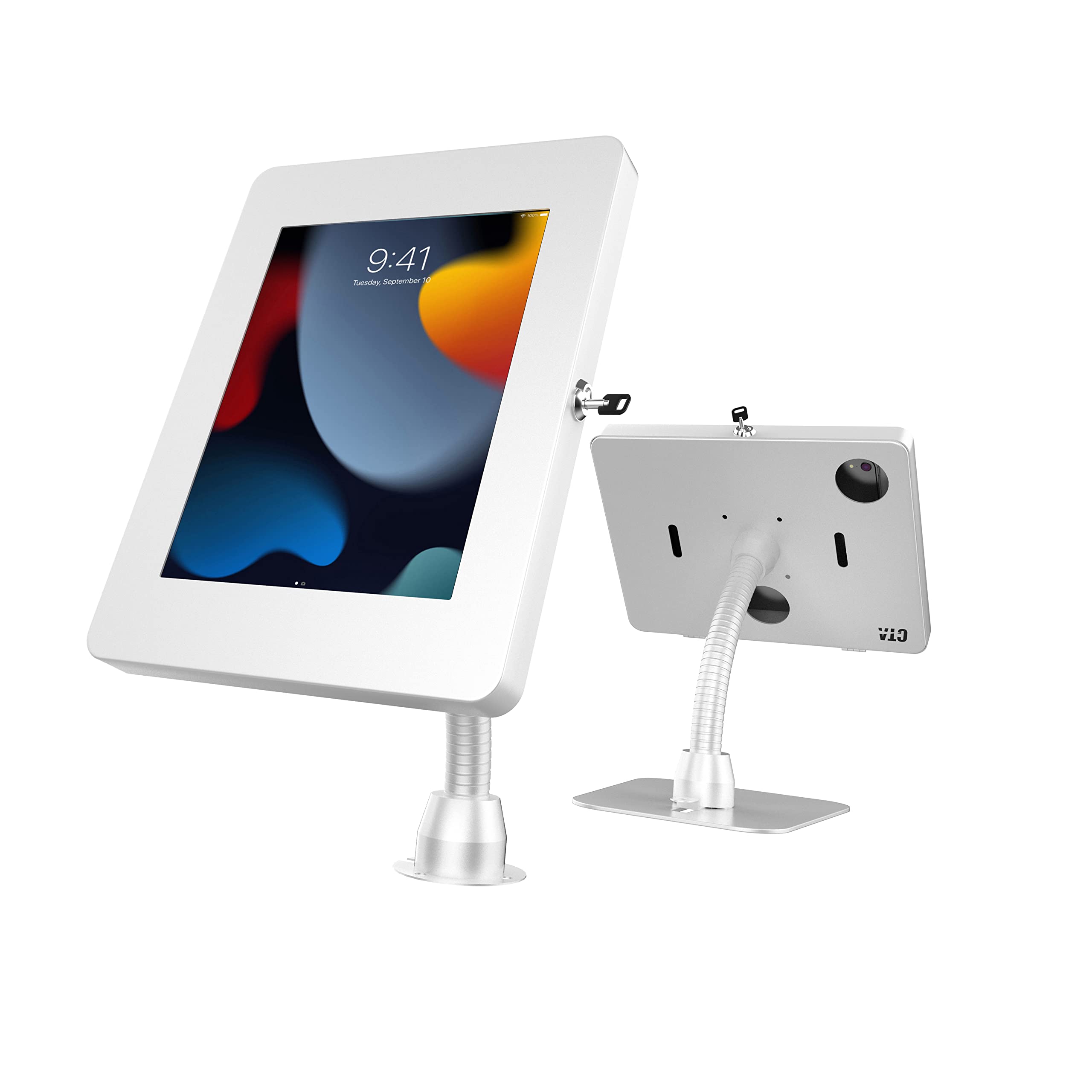 Premium Adjustable Gooseneck Kiosk Stand for iPad 7th/8th/9th Gen 10.2