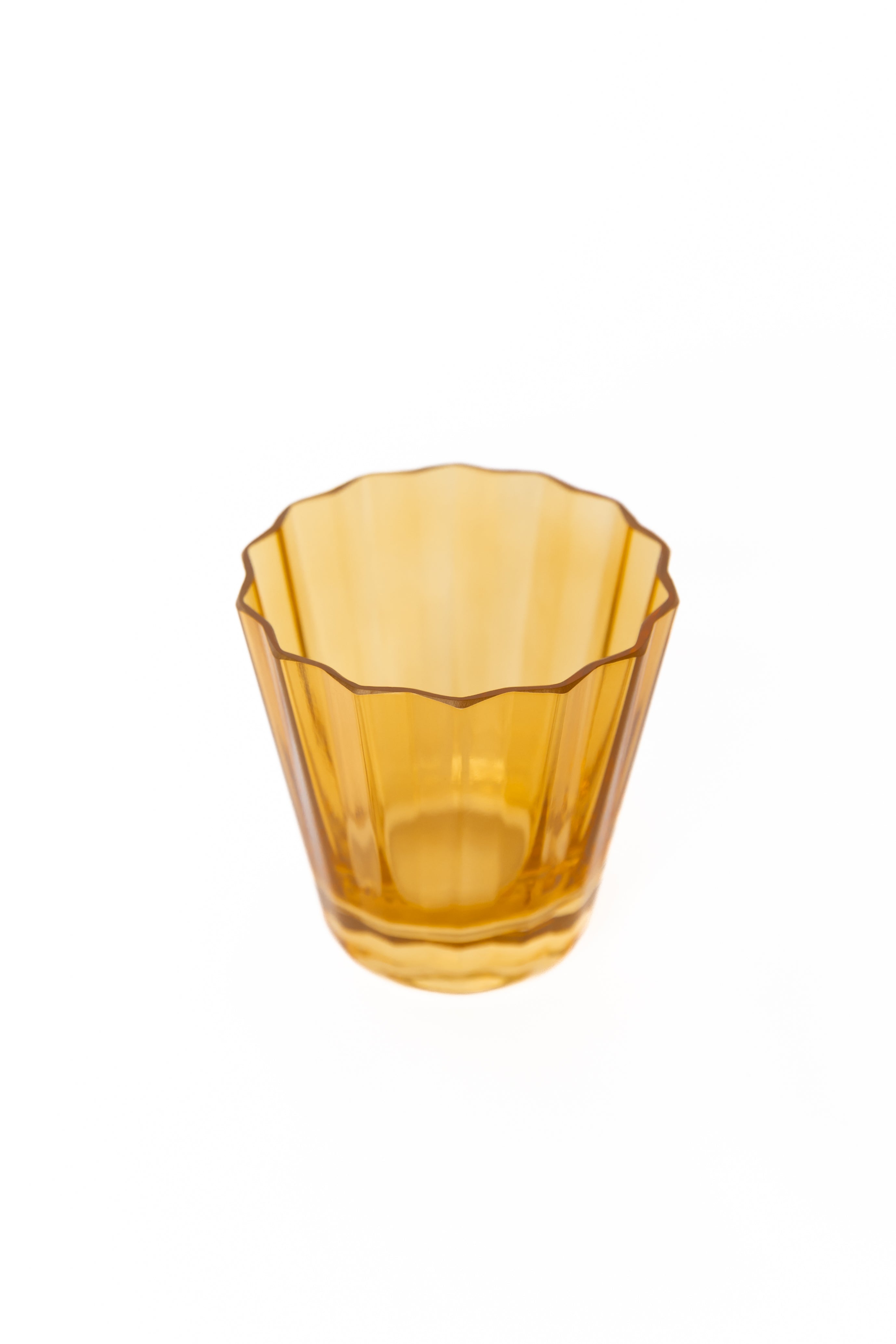 Estelle Colored Sunday Lowball Glasses - Set of 6 Butterscotch Cocktail Glasses for Whiskey, Bourbon & Iced Drinks - Perfect for Home Bars, Parties & Gifts