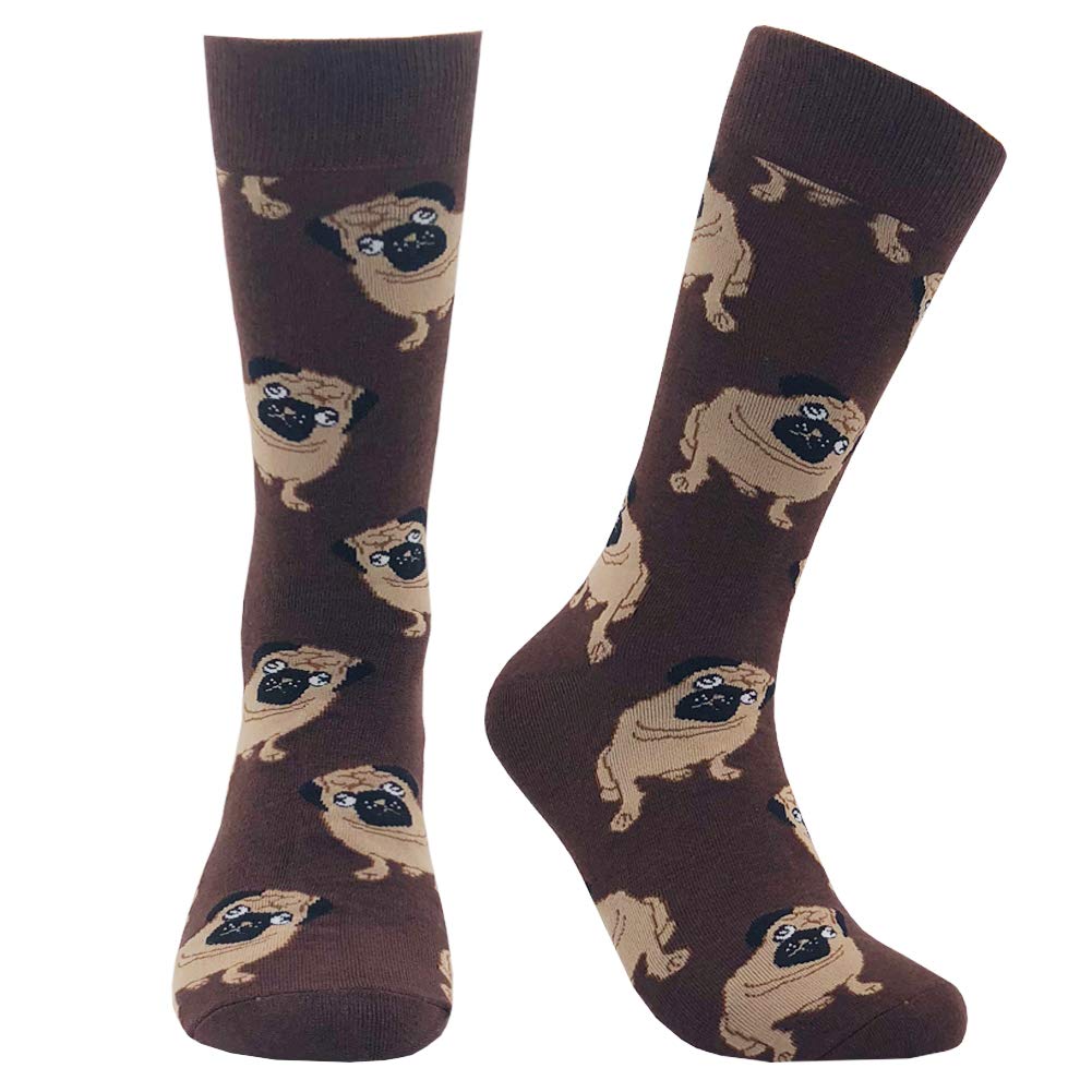 **Men's Fun Crew Socks - Colorful Cotton Casual Dress Socks for Work, Party & Everyday Wear**