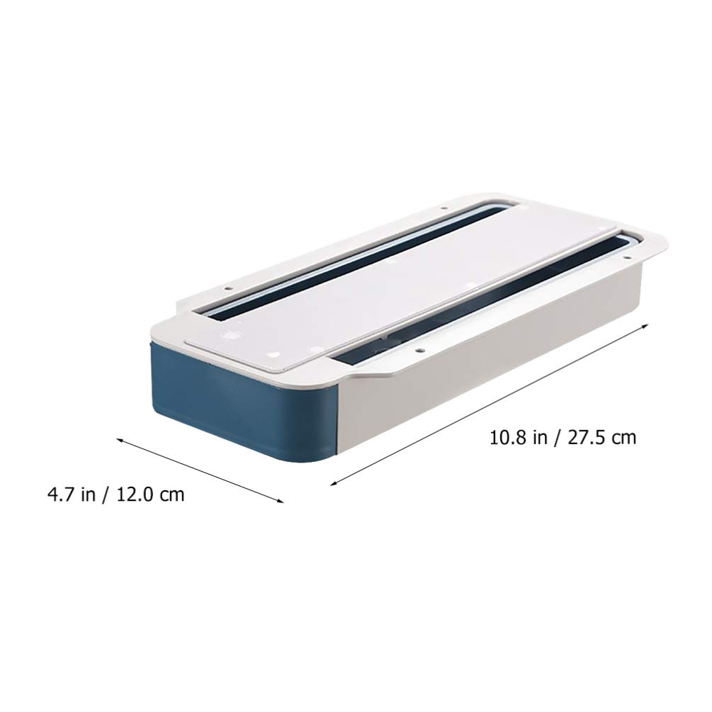 NUOBESTY 2-Pack Under Desk Organizer - Retractable Hidden Drawer for Pens, Pencils & Stationery - Adhesive Mount Desk Storage Tray - Perfect for Office, Study & Home Workspace Organization