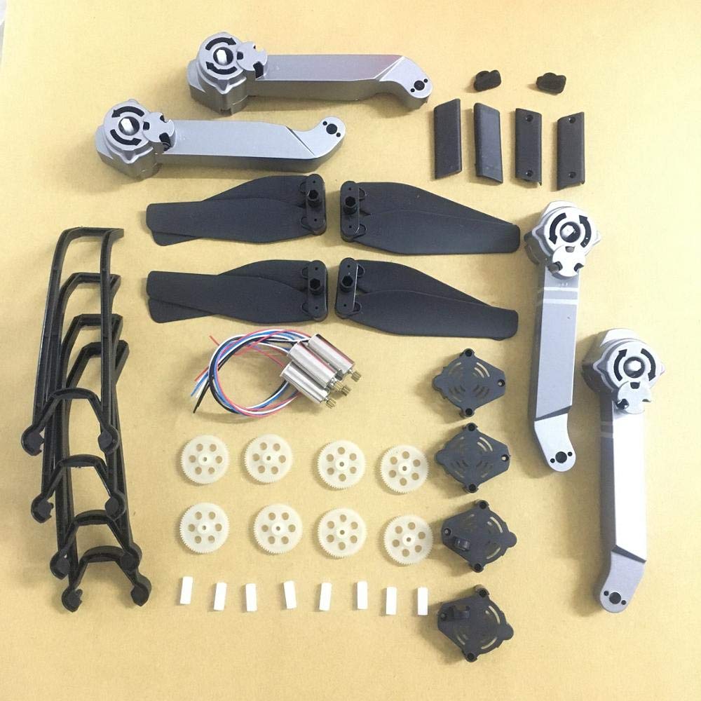SG907 RC Drone Replacement Parts Kit - White Propeller Blades, Motor Protection Ring & Gears Guard for Quadcopter Repair | Perfect for DIY Drone Maintenance & Crash Protection