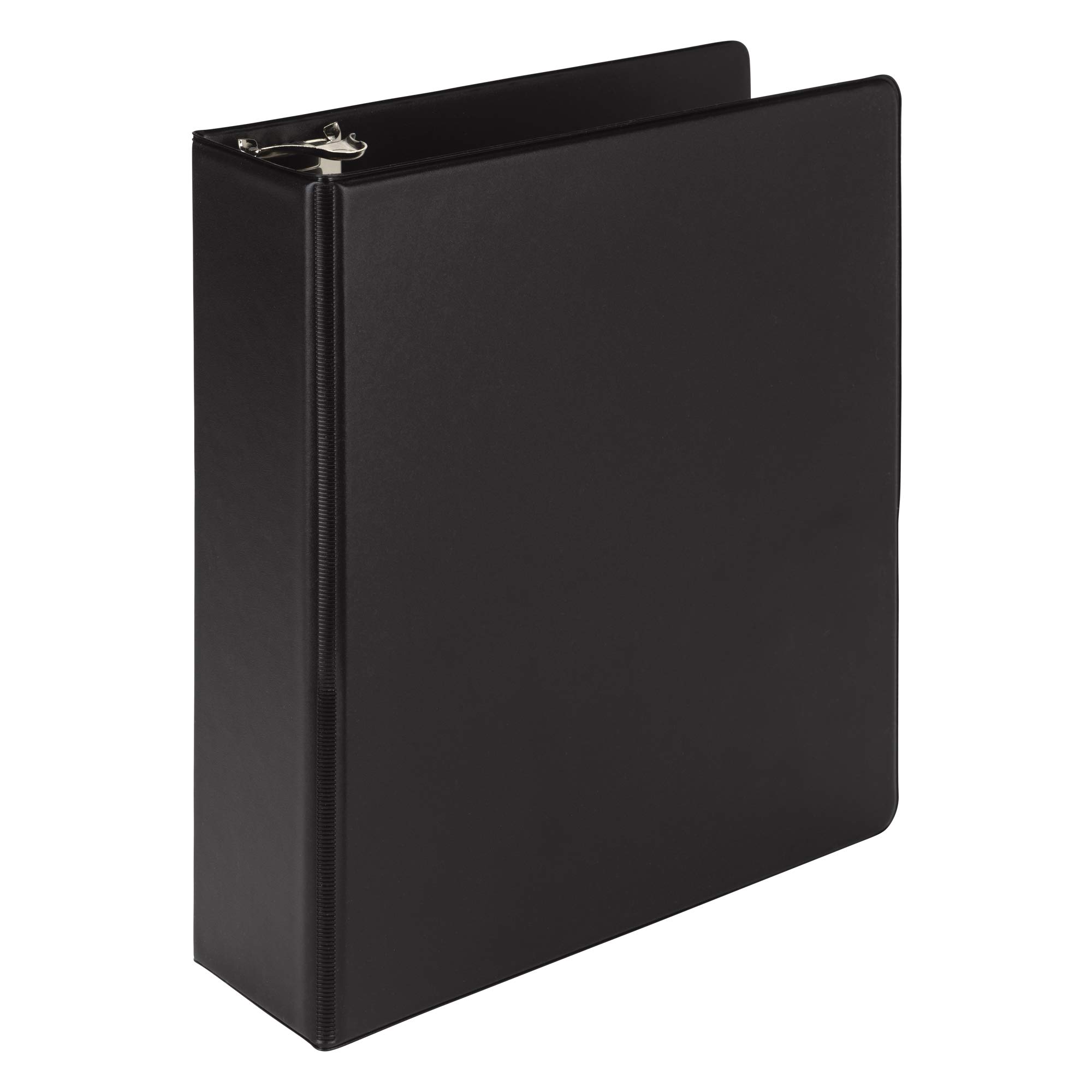Samsill Economy 2 Inch Mini 3-Ring Binder - Round Ring, Non-Stick Customizable Cover, Made in USA - Black (12600) - Perfect for School, Office & Home Organization