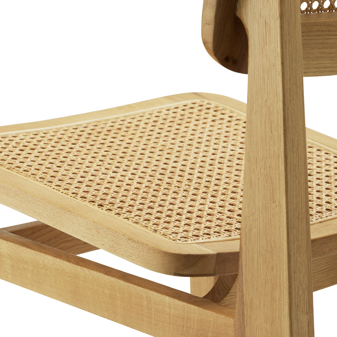French Cane Dining Chair - Elegant C Chair for Kitchen, Dining Room & Patio - Rattan Seat with Sturdy Wooden Frame - Perfect for Home Decor & Entertaining