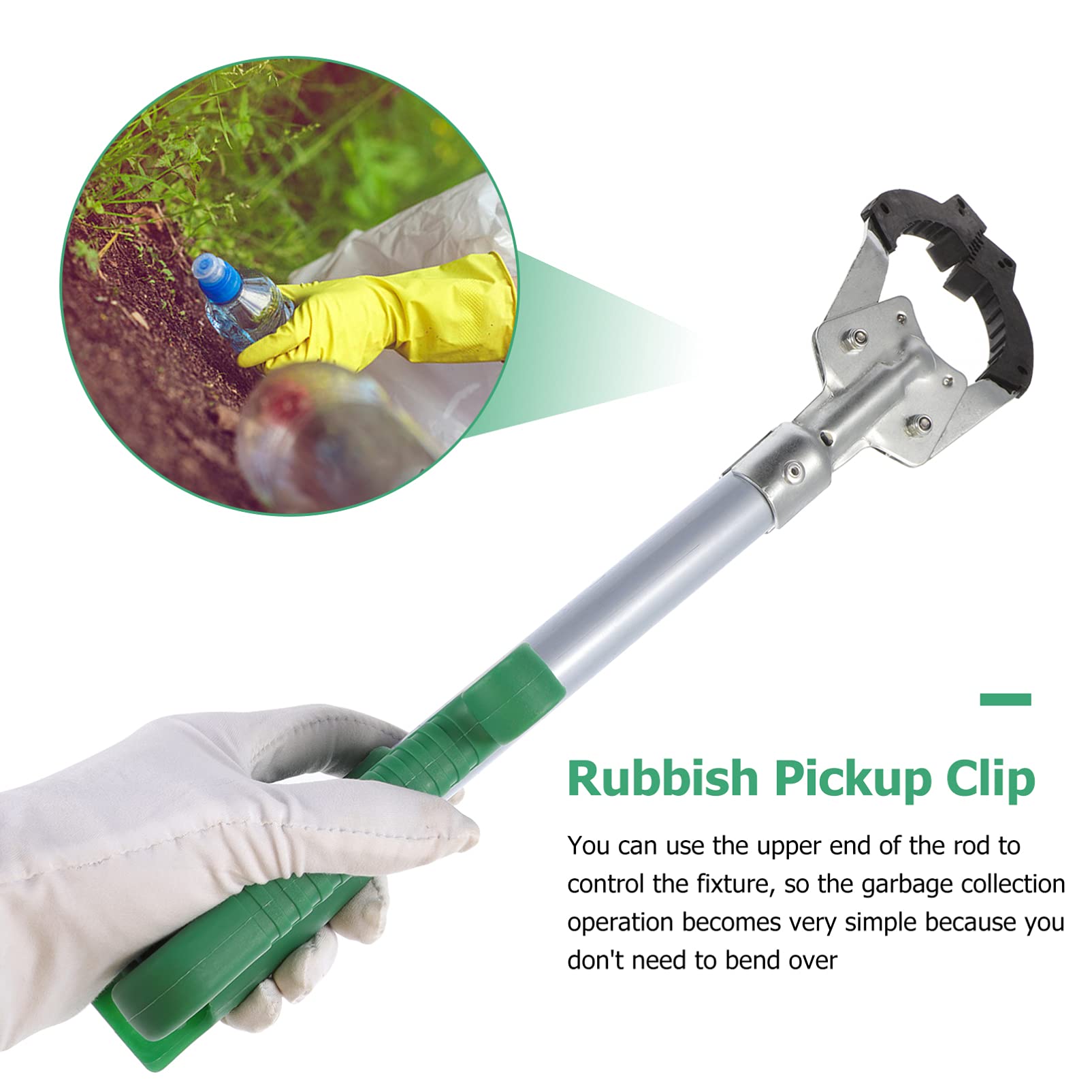 40cm Reacher Grabber Tool for Trash Pickup - Lightweight & Portable Litter Picker with Comfort Grip, Ideal for Elderly & Disabled - Perfect for Gardening, Home Cleaning & Outdoor Activities