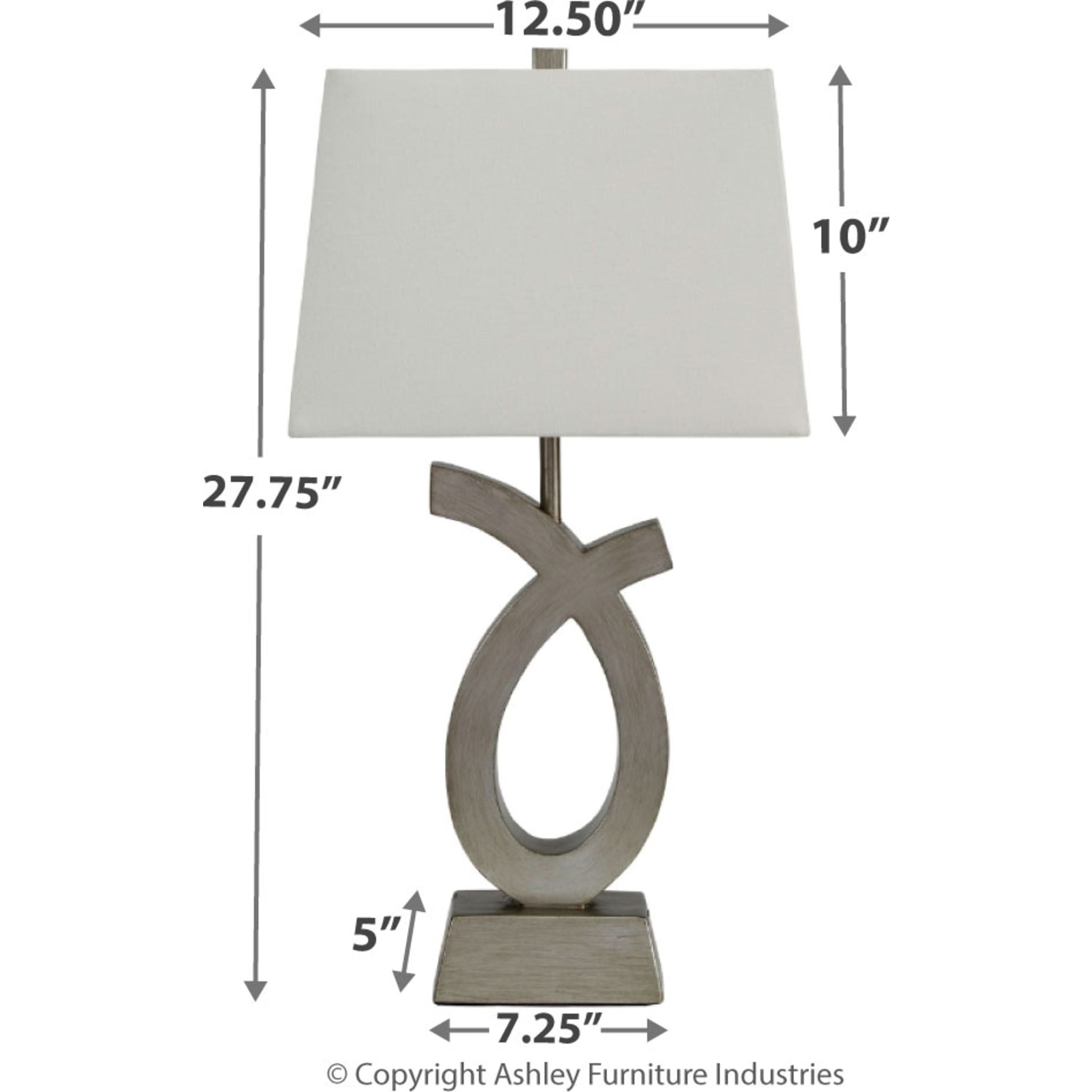 Amayeta Silver Finish Table Lamp Pair - 27.75