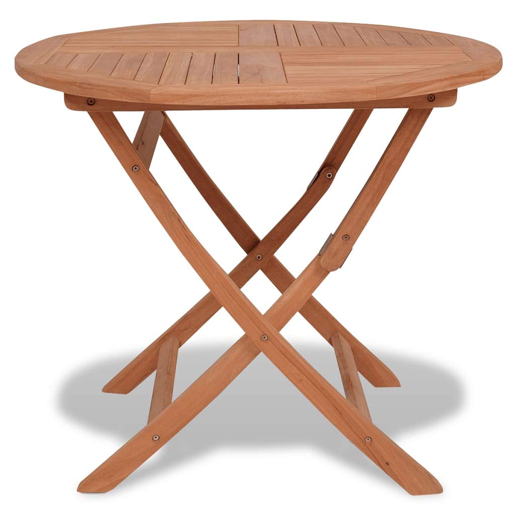 Solid Teak Wood Folding Patio Table - 33.5