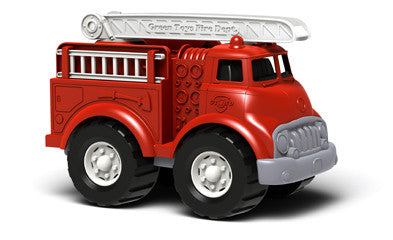 Green Toys Fire Truck - Eco-Friendly Toy Fire Engine for Kids | Pretend Play, Gift for Toddlers & Preschoolers | Perfect for Indoor & Outdoor Playtime