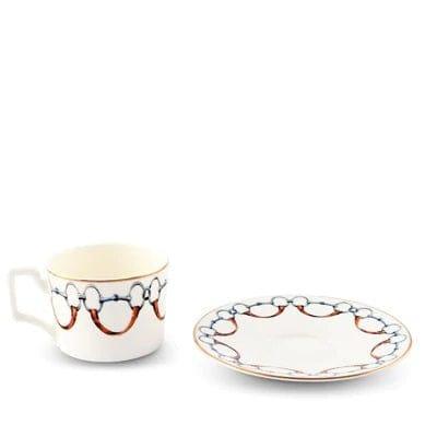 Premium Bone China Snaffle Bit Dinnerware Set - Elegant Horse-Themed Tableware for Fine Dining & Special Occasions