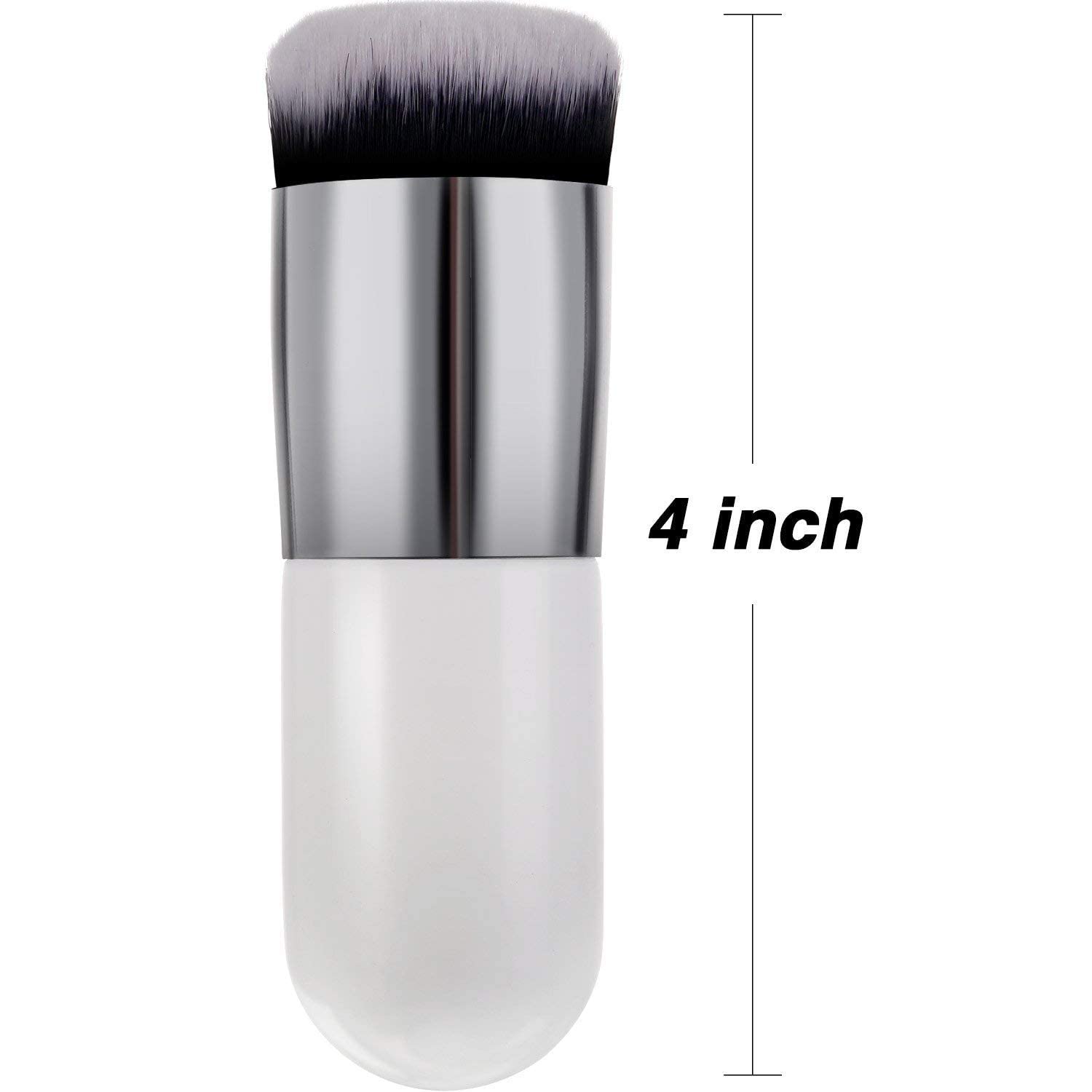 Professional Oval Foundation Makeup Brush - Dense Bristles for Smooth Even Coverage, Multitasking Travel Brush (Pack of 2) - Perfect for Liquid, Cream & Powder Foundation Application at Home or On-The-Go