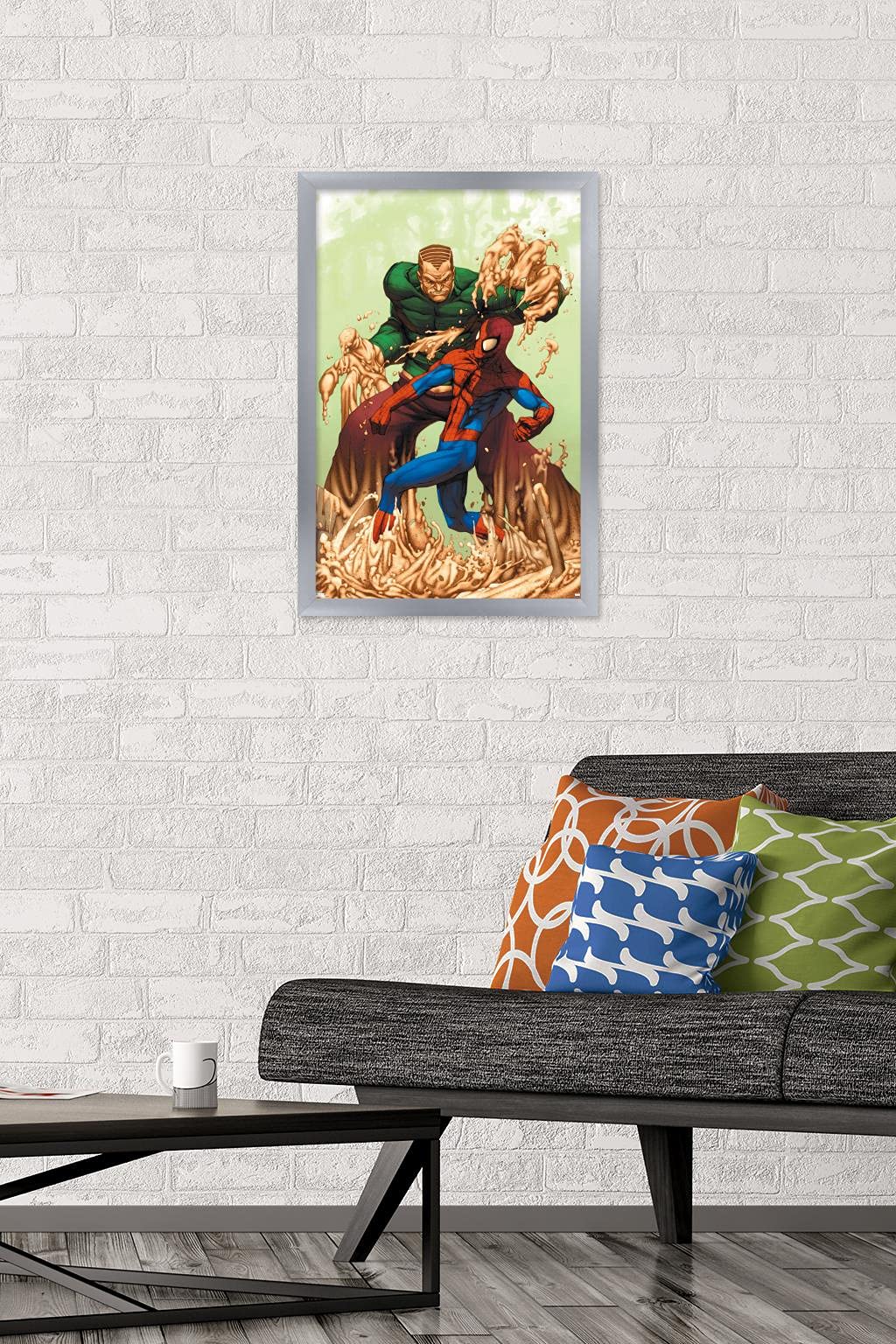 Trends International Marvel Comics Sandman - Marvel Age Spider-Man #17 Silver Framed Wall Poster 22.4