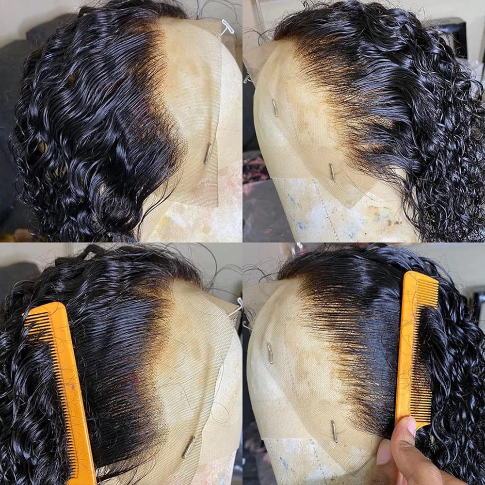 Kspwond 13x4 HD Transparent Lace Front Wig - Brazilian Deep Curly Human Hair for Black Women | Pre-Plucked Hairline, 180% Density, 20 Inch Natural Color | Perfect for Daily Wear, Parties & Special Occasions