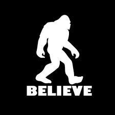 Bigfoot Sasquatch Believe Vinyl Decal Sticker - White 7