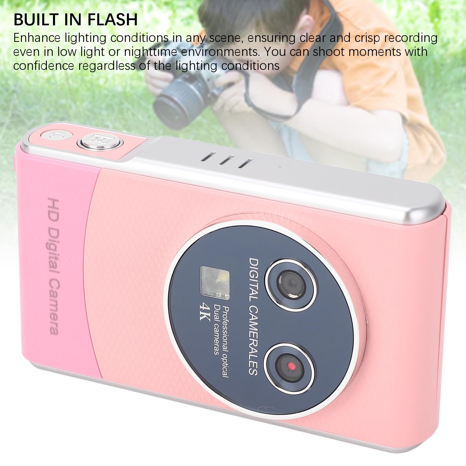 36MP 1080P HD Digital Camera for Photography & Vlogging - Dual Lens Auto Focus Compact Camera with 3