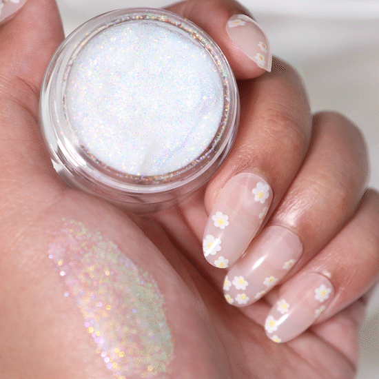 Hologram Glitter Gel - Shimmery Nail Art Polish (001, Halo Halo) for Parties, Festivals & Special Occasions