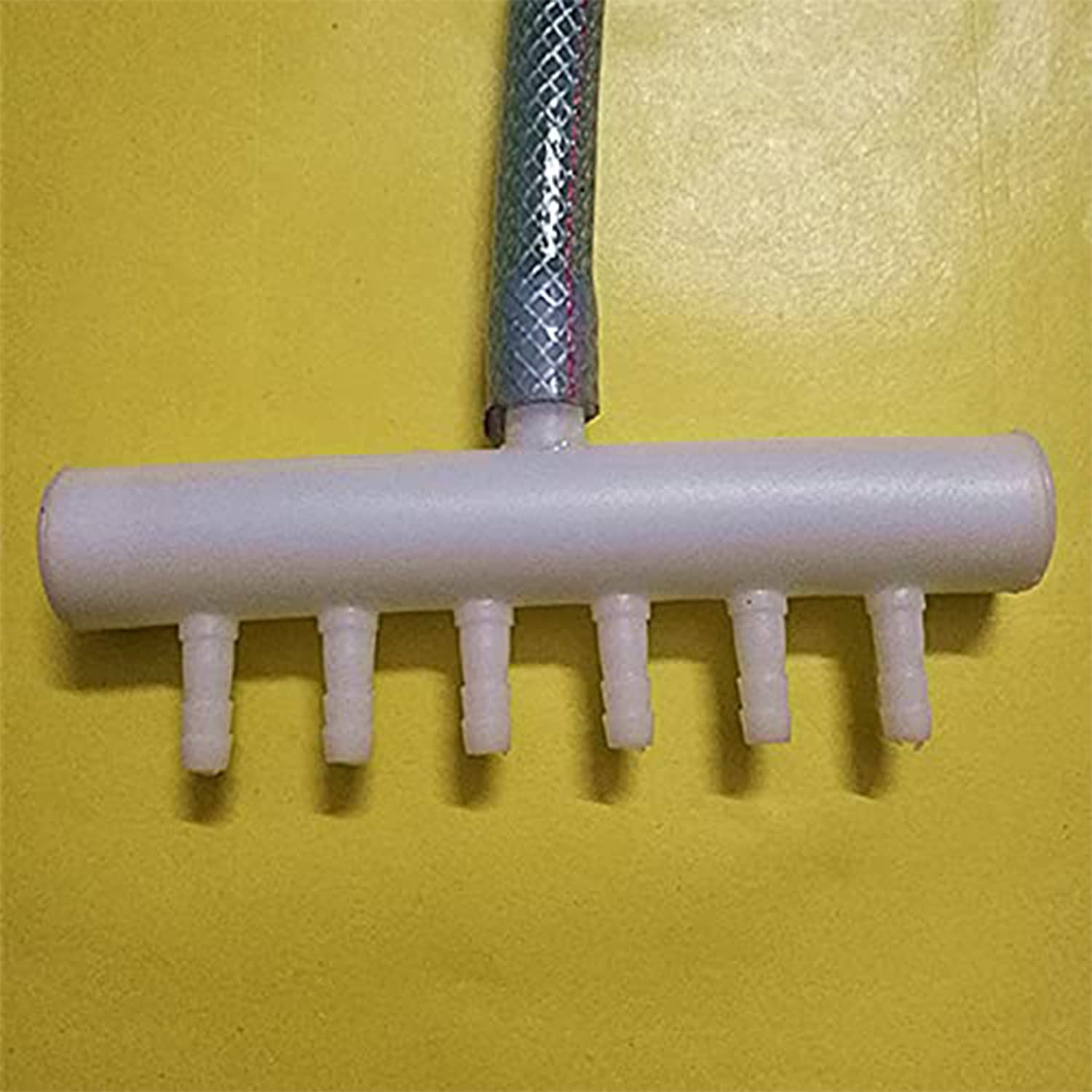 MroMax 8mm to 4mm 16-Way Aquarium Air Pump Splitter - Plastic Air Line Tubing Connector for Fish Tank, Hydroponics & Air Flow Diffusion - Perfect for Bubble Walls, Airstones & Oxygen Systems (1 Pack)