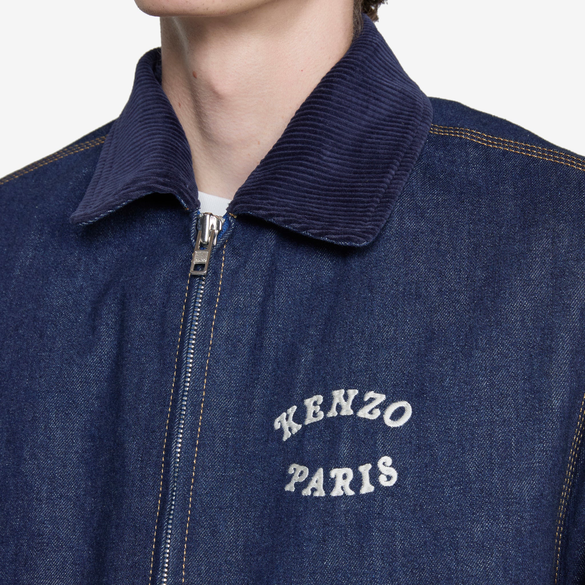KENZO VERDY MARKET Padded Workwear Jacket - Rinse Blue Denim Jacket for Men | Streetwear Fashion, Casual Outfit & Urban Style