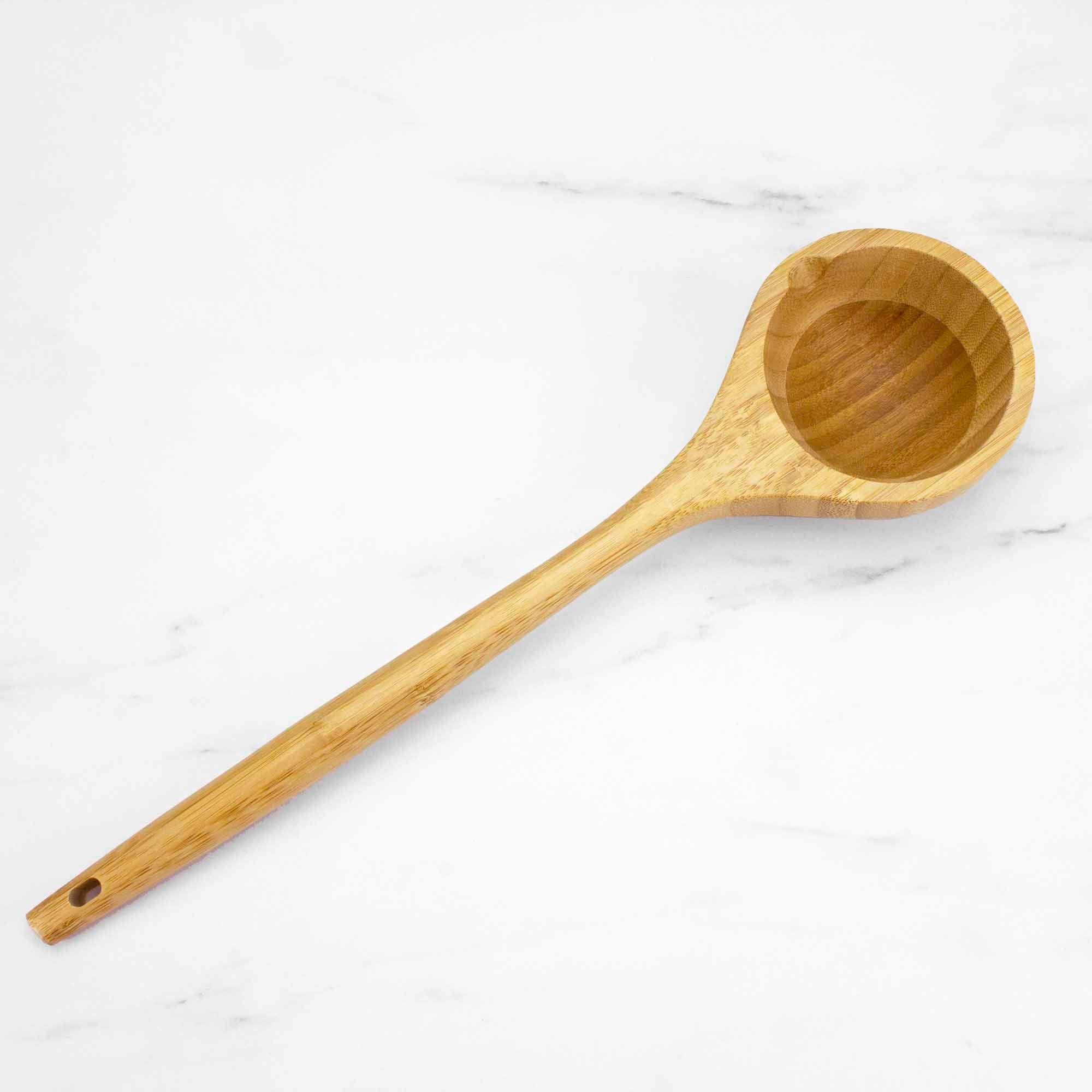 Premium Stainless Steel Soup Ladle - 14 Inch Kitchen Utensil for Cooking, Serving & Stirring - Ideal for Soups, Stews, Sauces & Pasta Dishes
