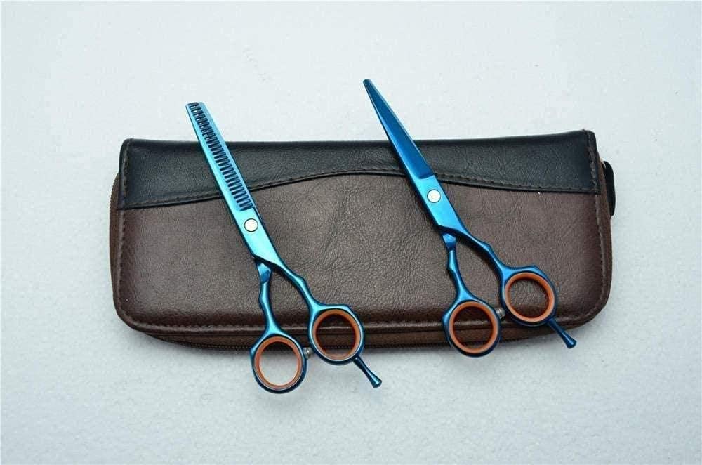Professional Hairdressing Scissors 6 Inch - Barber Shears for Salon & Home Use - Stainless Steel Single/Double Blade Willow Leaf Design - Perfect for Hair Cutting, Styling & Trimming