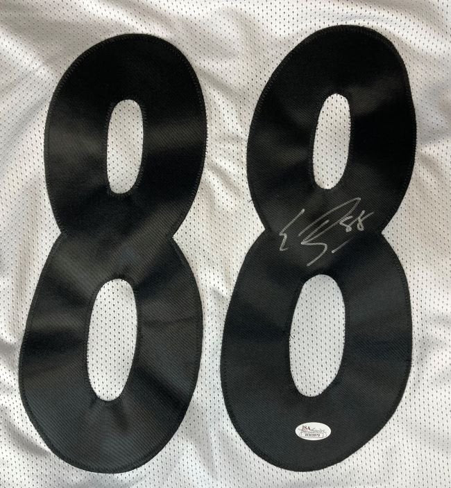 Authentic Emmanuel Sanders Pittsburgh Steelers Signed White Football Jersey with JSA COA - Perfect for NFL Fans, Collectors & Sports Memorabilia Displays