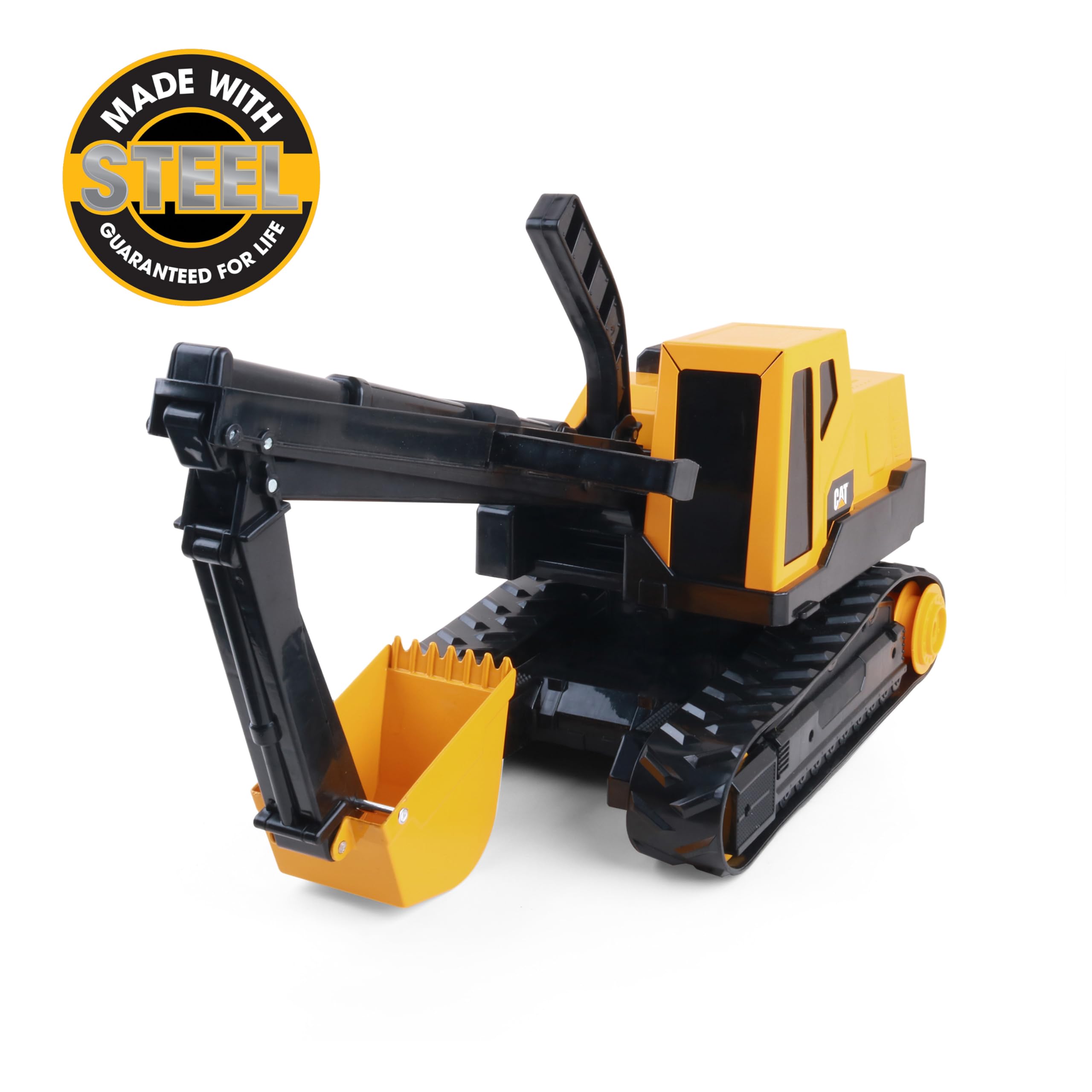 CAT Construction Toys - Heavy-Duty Steel Excavator Toy with Ergonomic Handles for Kids 3+ Years | Durable Digging & Hauling Toy for Sandbox, Construction Play & Outdoor Activities