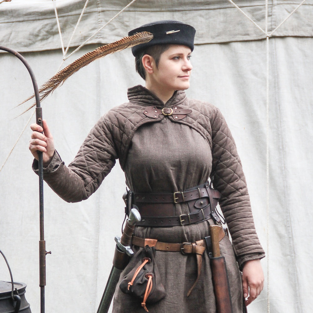 Drachenstein Brown Gambeson - Medieval Armor Padding for LARP, Cosplay & Historical Reenactment | Perfect for Renaissance Fairs & SCA Events