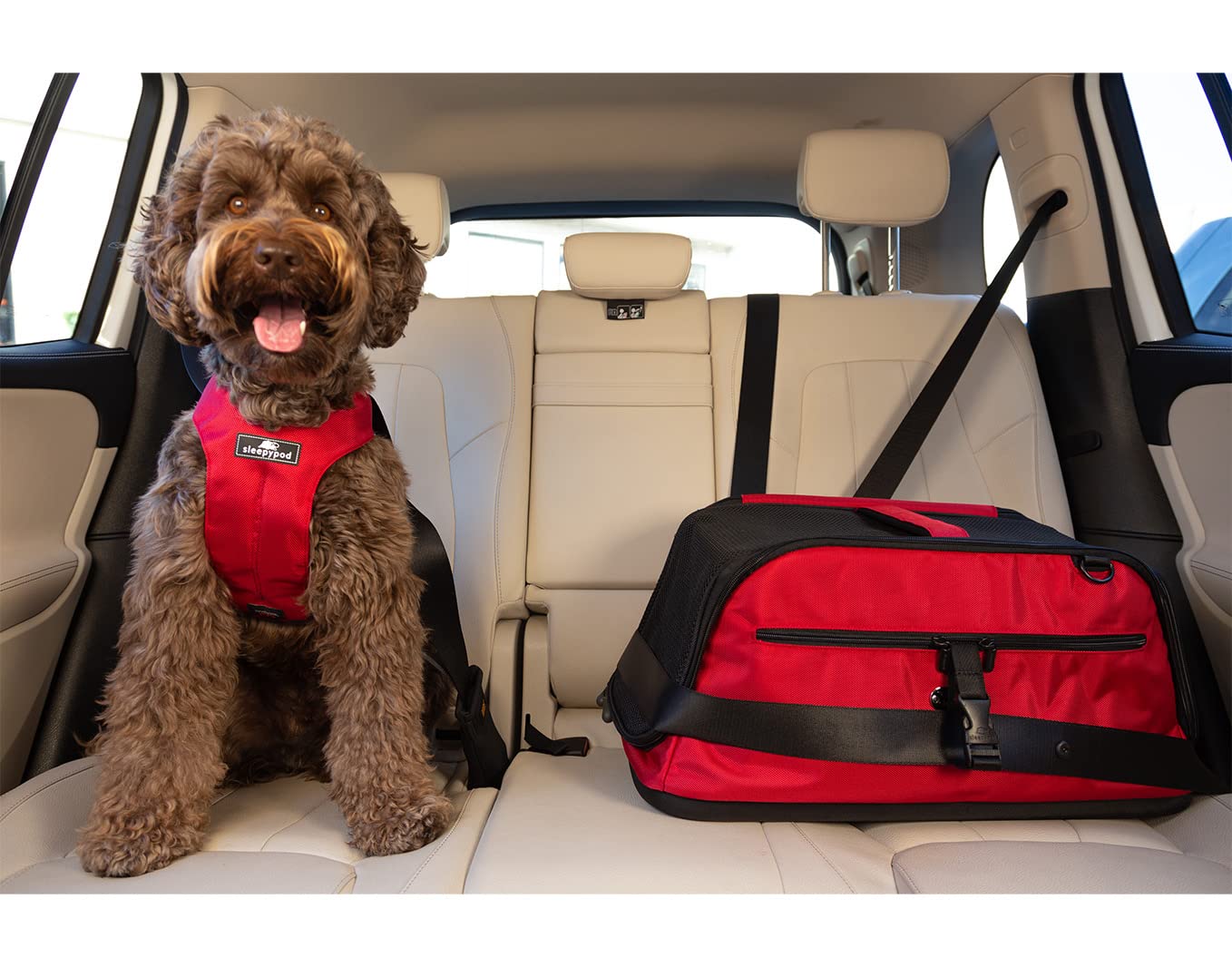 Sleepypod Air - FAA Approved Pet Carrier & Crash-Tested Dog & Cat Car Seat for Small Pets Up to 18 lbs (Dark Chocolate) - Perfect for Air Travel & Road Trips with Your Furry Friend