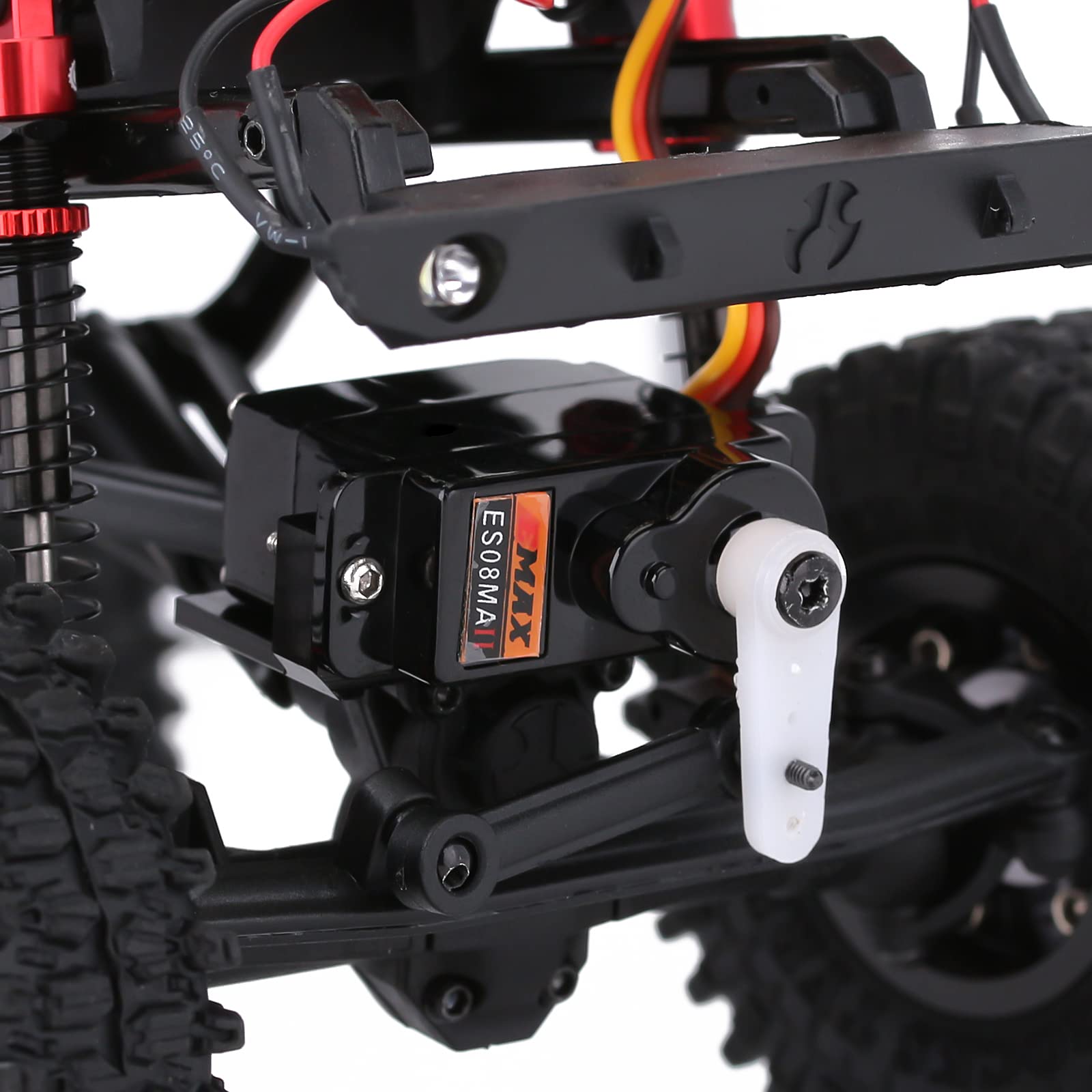 INJORA 2PCS EMAX ES08MAII 12g Analog RC Servo for AX24 1/24 Scale RC Crawler Car - SCX24 Upgrade Parts - Compatible with RC Cars, Boats & Models - Perfect for Crawling, Off-Roading & DIY RC Projects