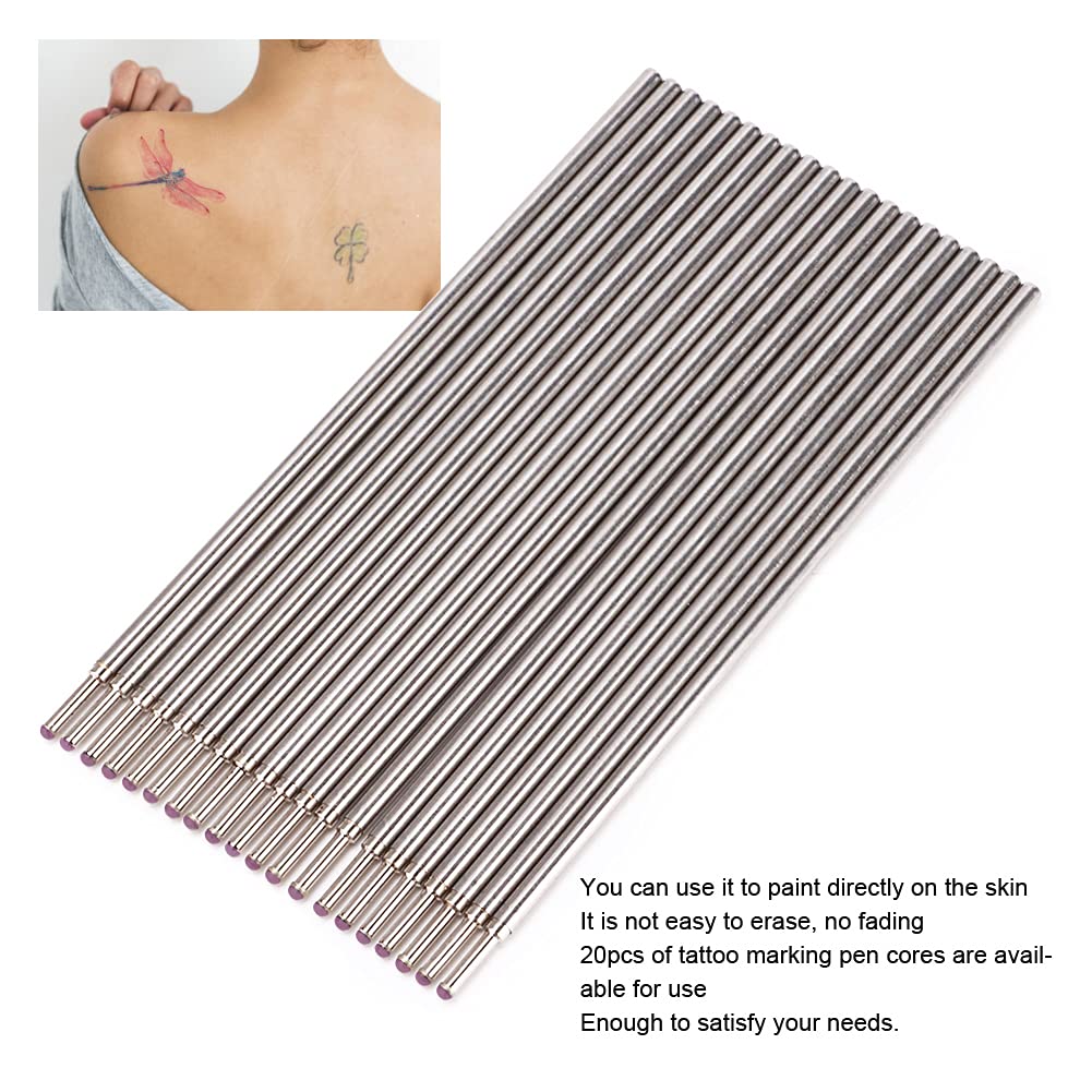 20-Piece Temporary Skin Marker Pens Set - Microblading, Tattoo & Body Marking - Safe & Washable - Ideal for Eyebrow Mapping, Tattoo Stencils & Medical Markings