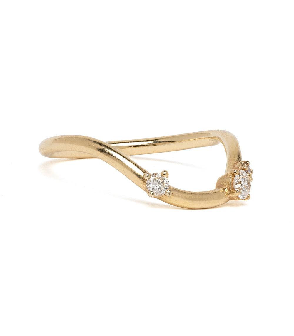 Beau Band with Scattered Diamonds - Elegant Diamond Accent Ring for Women | Perfect for Weddings, Anniversaries & Special Occasions