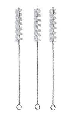 360-Degree Rotating Baby Straw Cleaning Brush Set - 3-Piece Long Handle Combo for Bottles, Sippy Cups & Reusable Straws | Easy Cleaning for Kids' Drinkware