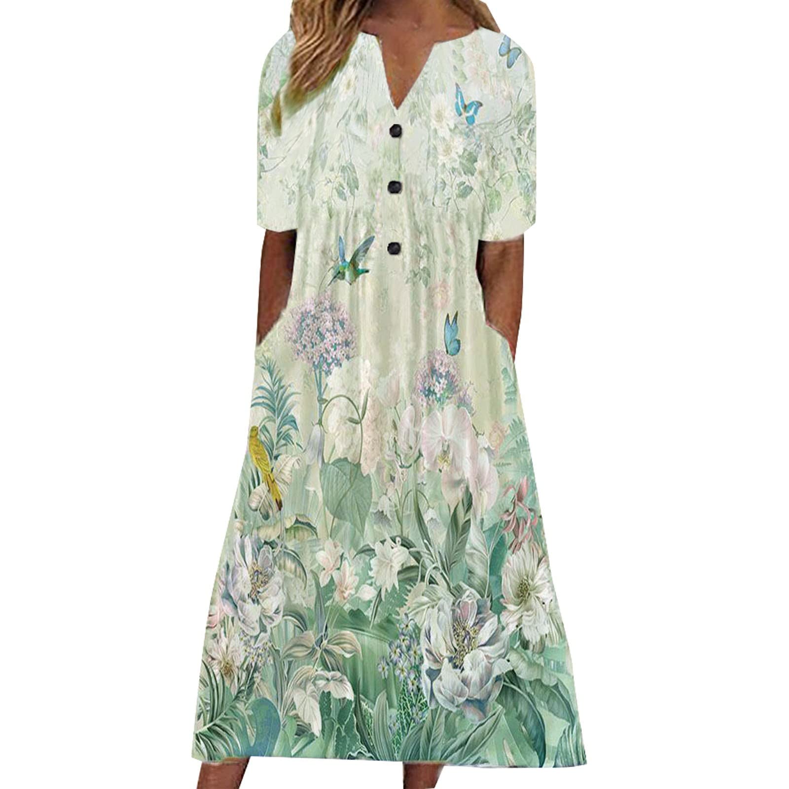 Women's Black Floral Printed Swing T-Shirt Dress - High Waist Cocktail Dress for Trendy Outfits | Perfect for Parties, Date Nights & Summer Wear