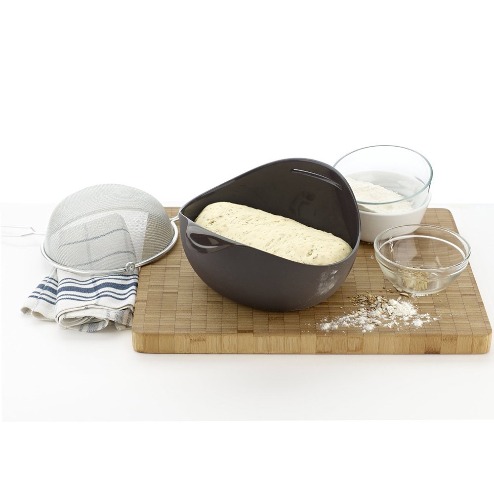 Lekue Silicone Bread Maker - Non-Stick Dough Baking Pan with Lid - Perfect for Homemade Bread, Pastries & Pizza Dough - Model # (Brown) | Ideal for Kitchen, Baking Enthusiasts & Gift Giving