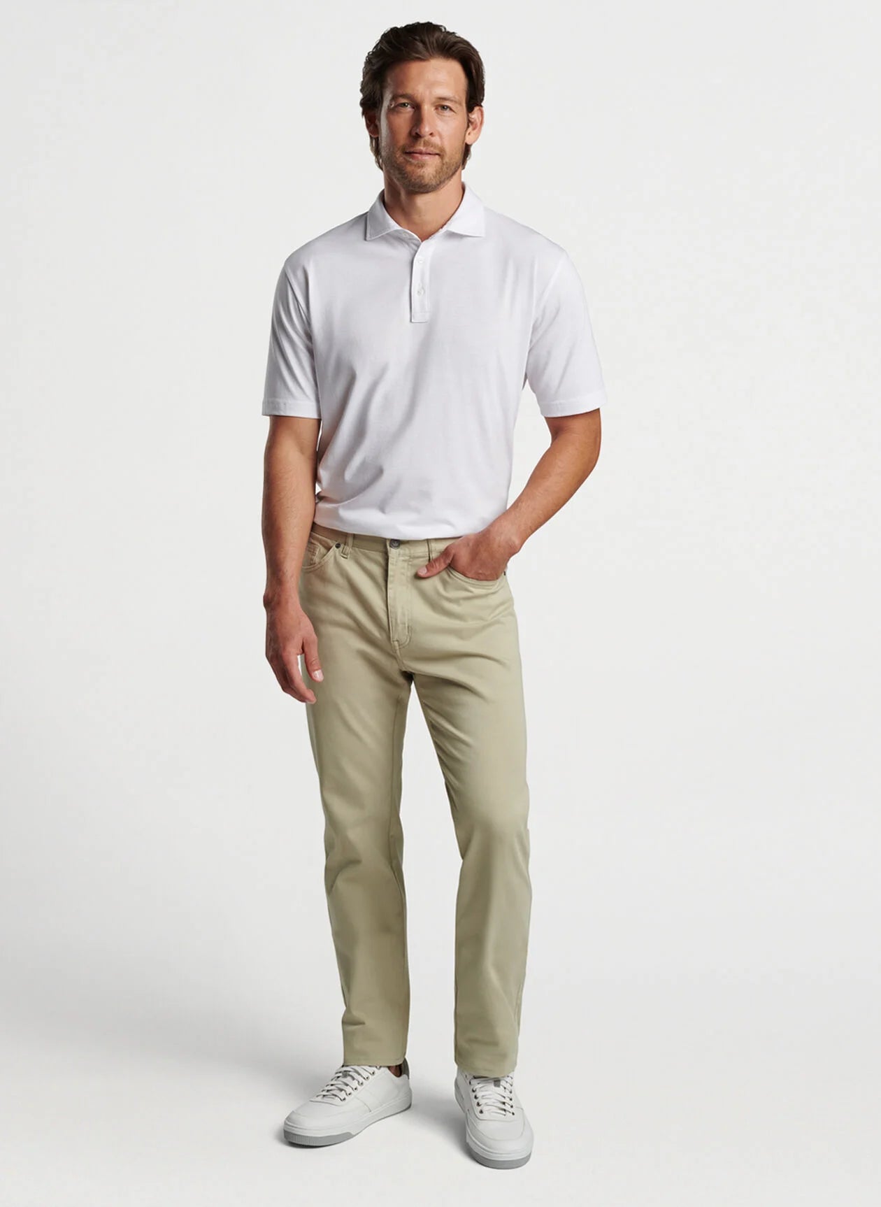 PETER MILLAR Men's SLD Sateen 5-Pocket Dress Pants - Comfortable Stretch Dress Trousers for Office, Business & Formal Occasions