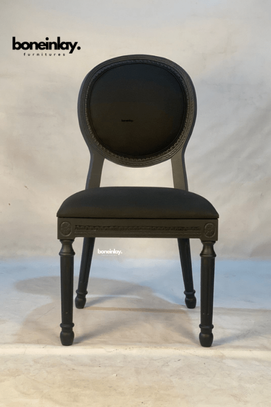 Hand Carved Bee Design Wooden Dining Chair - Natural Indian Wood - Perfect for Home, Restaurant, and Outdoor Dining