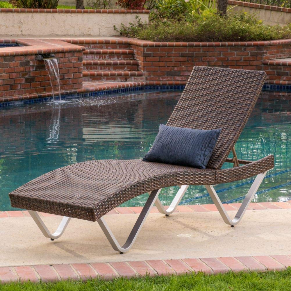 Christopher Knight Home San Marco KD Chaise Lounge - Multibrown Upholstered Accent Chair for Living Room, Bedroom, or Office - Comfortable Modern Chaise Lounge with Sturdy Wooden Frame