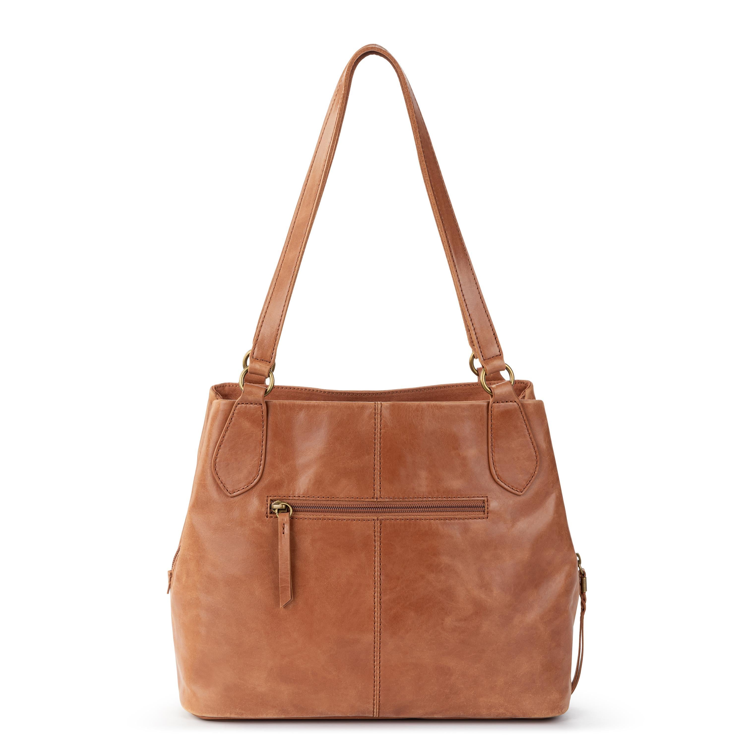 Melrose Satchel - Genuine Leather Handbag with Tobacco Floral Embossed Design | Women's Fashion Crossbody Purse for Work, Travel & Everyday Use