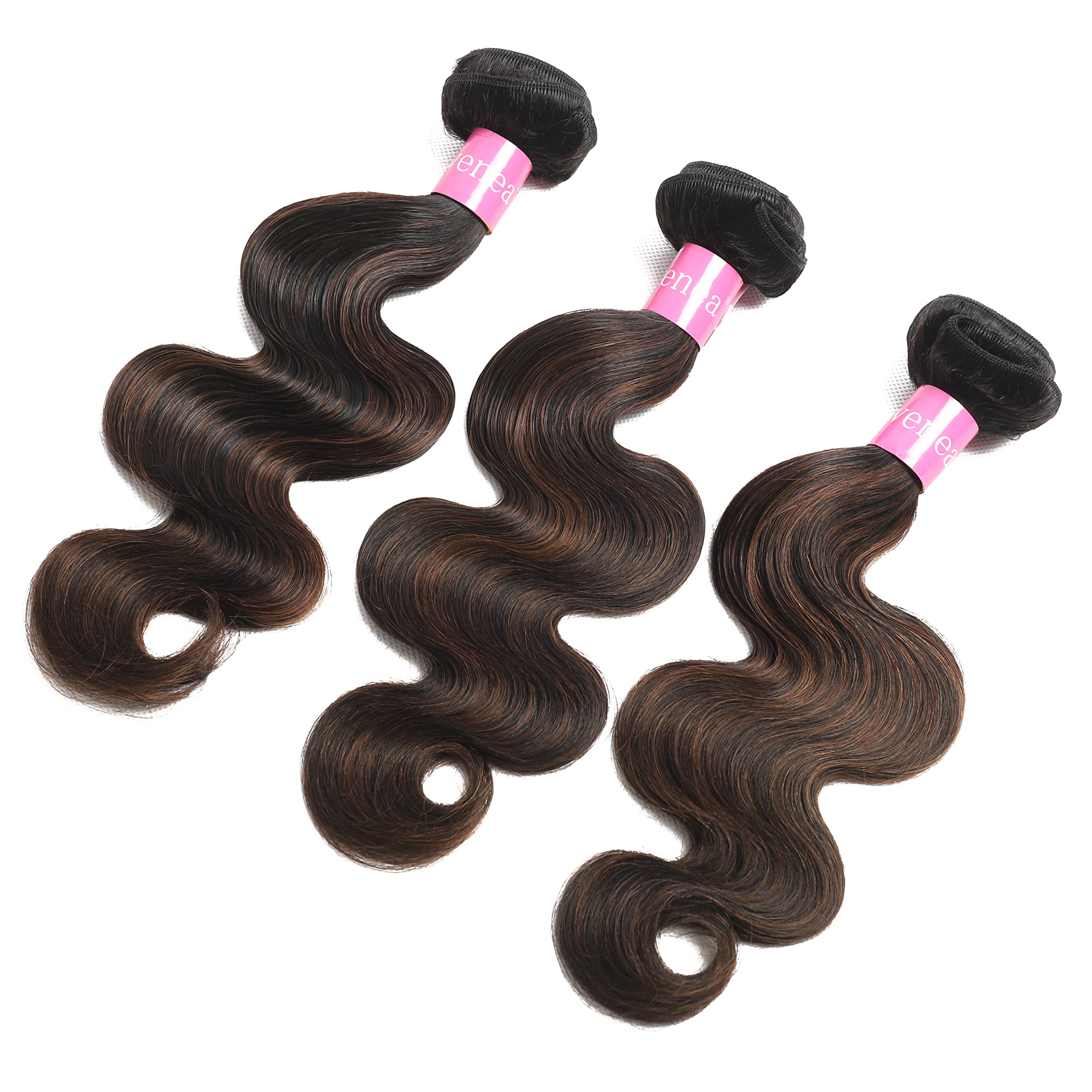 10A Ombre Bundles Body Wave Human Hair Extensions - 12 Inch Brazilian Virgin Hair - 100% Human Hair Weave (FB30 Color) - Perfect for Daily Styling, Parties & Special Occasions