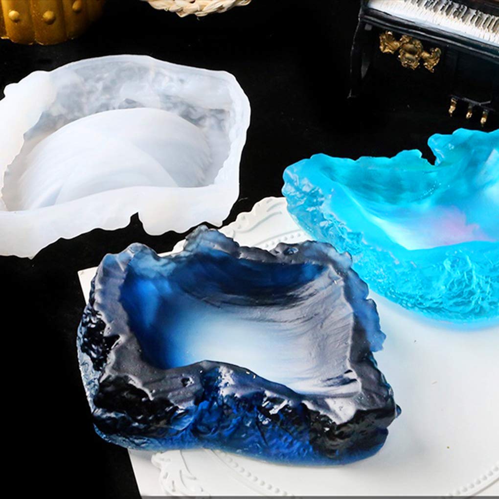 FineInno Ocean Wave Silicone Resin Molds - Jewelry Tray, Storage Box & Ring Organizer Casting Molds with Pen Holder - Perfect for DIY Resin Jewelry Making, Home Decor & Craft Projects