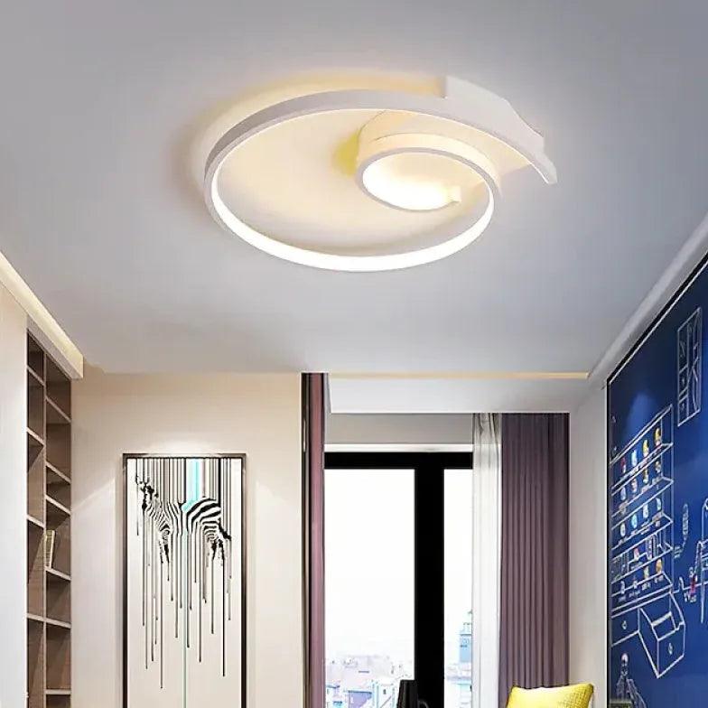 Modern Minimalist Rotating Ring Ceiling Light - Adjustable LED Fixture for Living Room, Bedroom, and Office Lighting