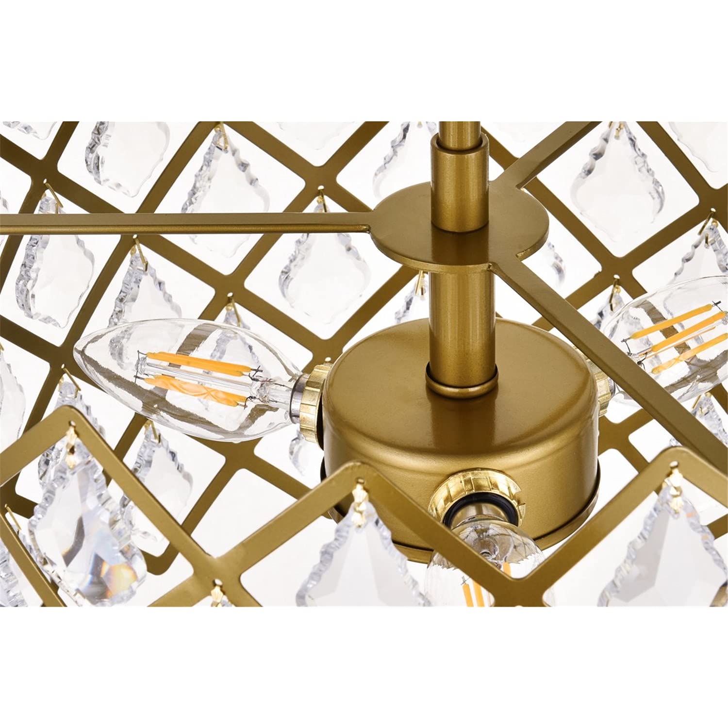 Lyla 13 Inch Brass Modern Pendant Light - Bright Indoor Ceiling Fixture for Living Room, Bedroom & Dining Room Decoration