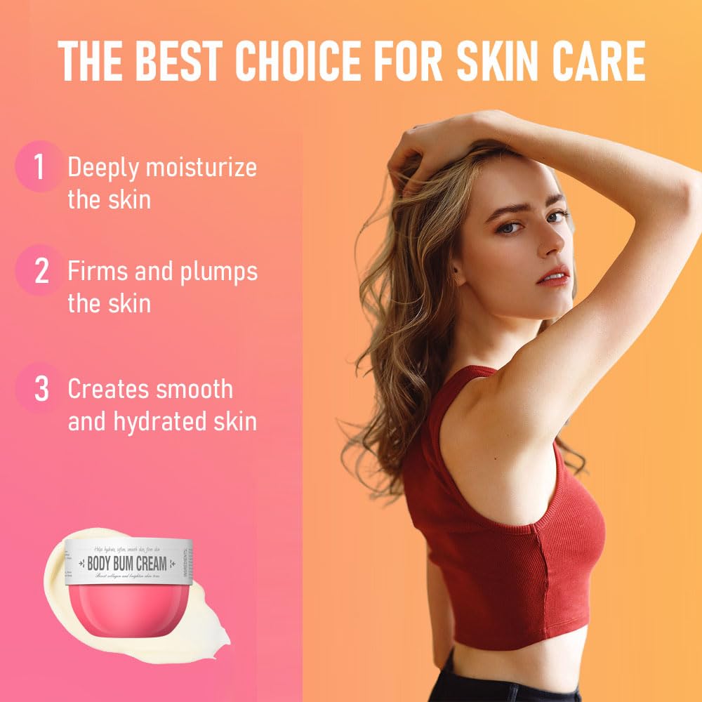 Organic Bum Cream for Dry Skin - Moisturizing & Repairing Body Cream with Caramelized Coconut Oil - Perfect for Post-Workout, Diaper Rash & Daily Skin Care