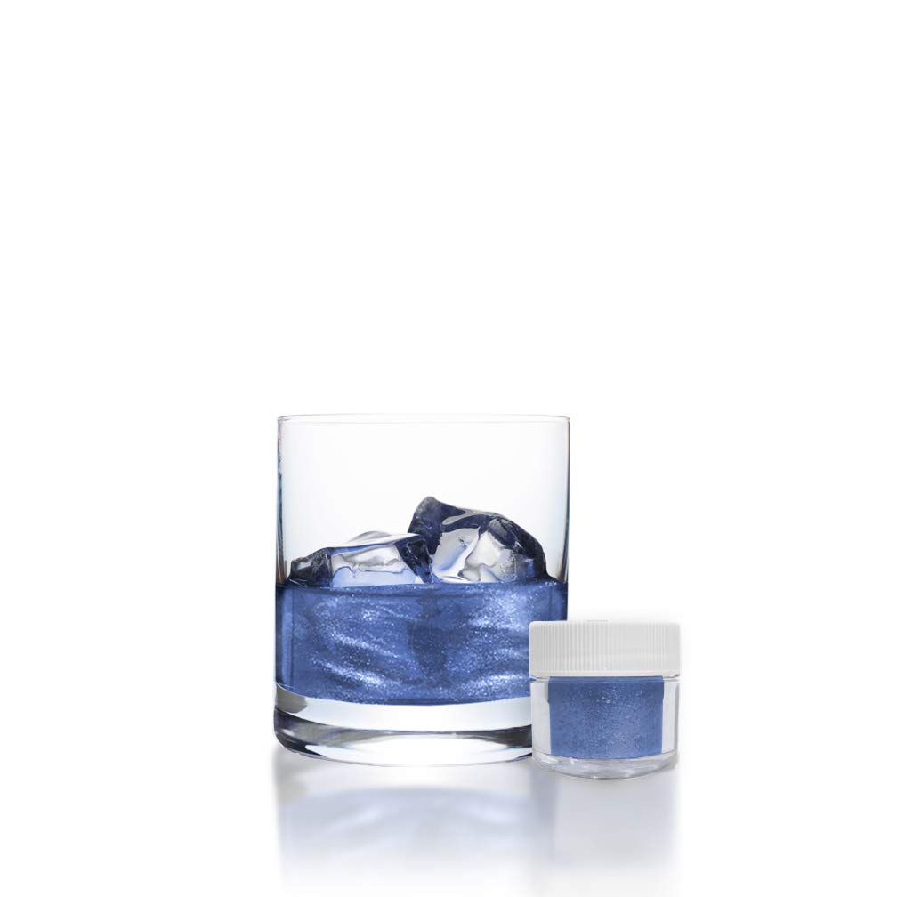 Blue Brew Edible Glitter for Drinks - Food Grade Sparkle Dust for Cocktails, Beer & Beverage Garnish | Kosher, Halal Certified | Vegan, Gluten & Nut Free (45g Shaker) - Perfect for Party Drinks, Wedding Toasts & Festive Celebrations