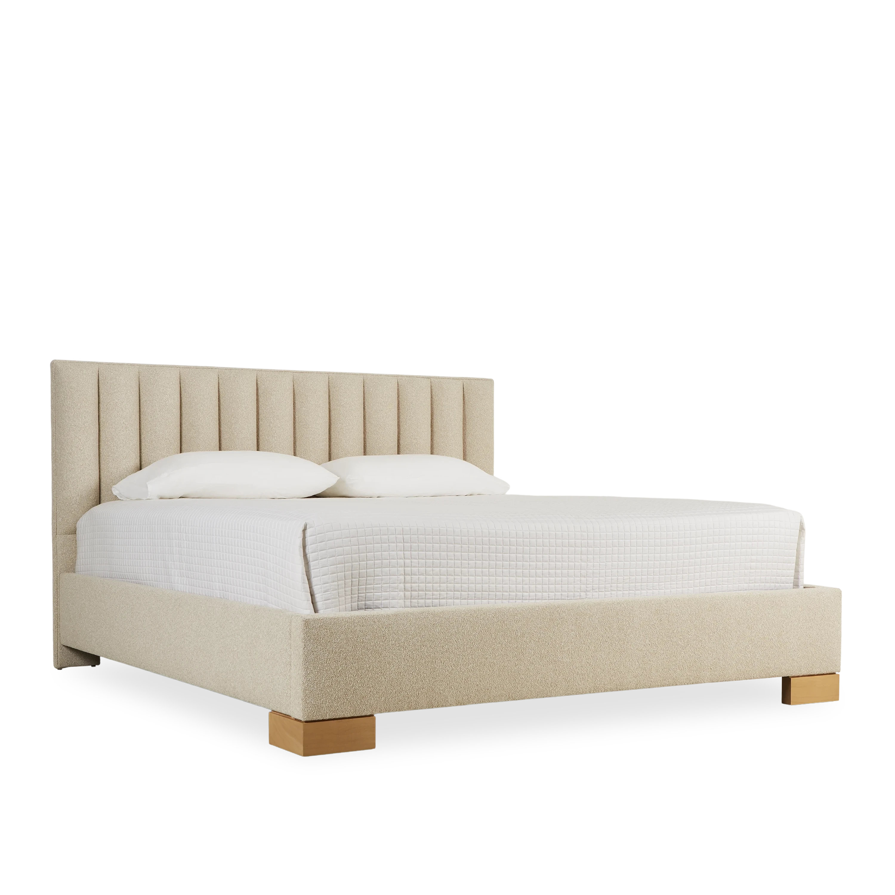 Jemma Miy Bed Frame - Queen Size, Modern Platform Bed with Wooden Slats, Sturdy & Noise-Free Design - Perfect for Bedrooms, Guest Rooms & Apartments