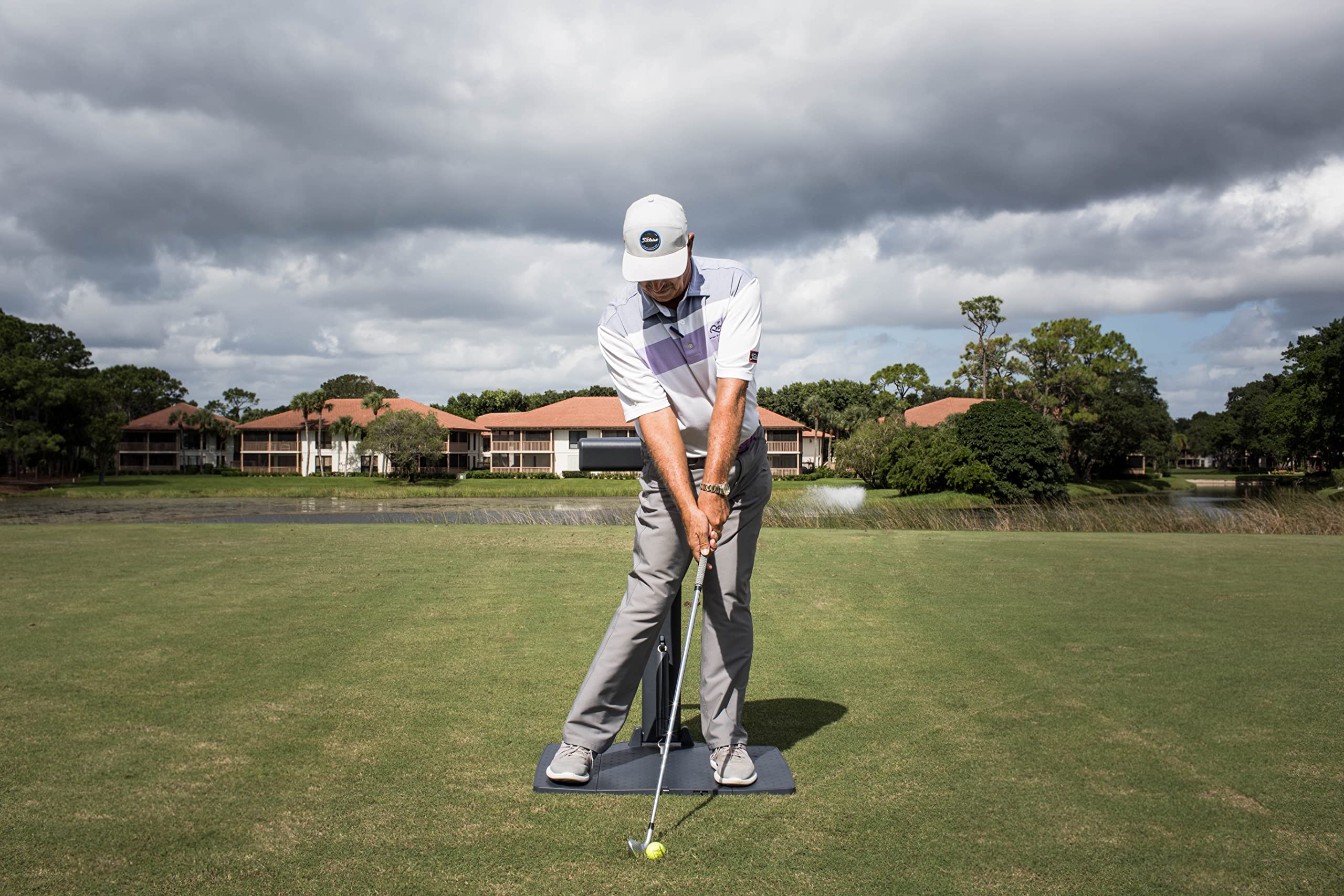 Birdie Town Golf Posture Pod | Golf Swing Trainer for All Levels - Men & Women | Improve Posture & Accuracy | Tour & Amateur Approved | Perfect for Driving Range & Home Practice