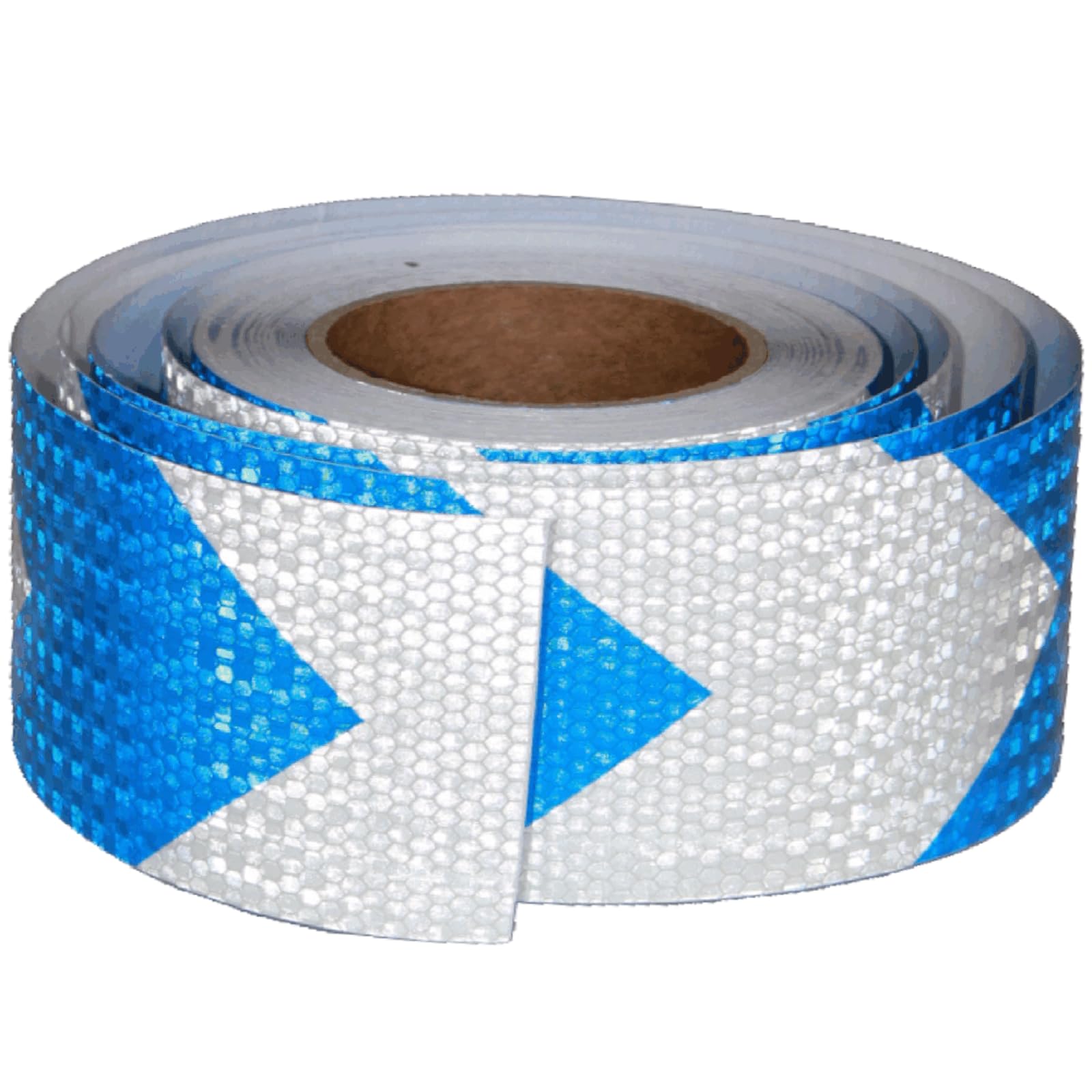 Blue & White Reflective Safety Tape - 3