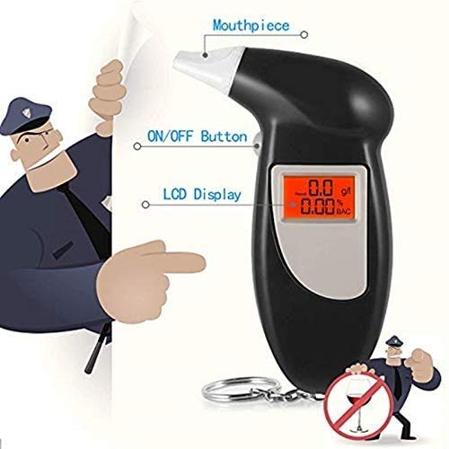 Professional Portable Breathalyzer with Semi-Conductor Sensor & Large LCD Display - Accurate Alcohol Tester for Personal & Workplace Safety | Perfect for Drivers, Bars, and Home Use